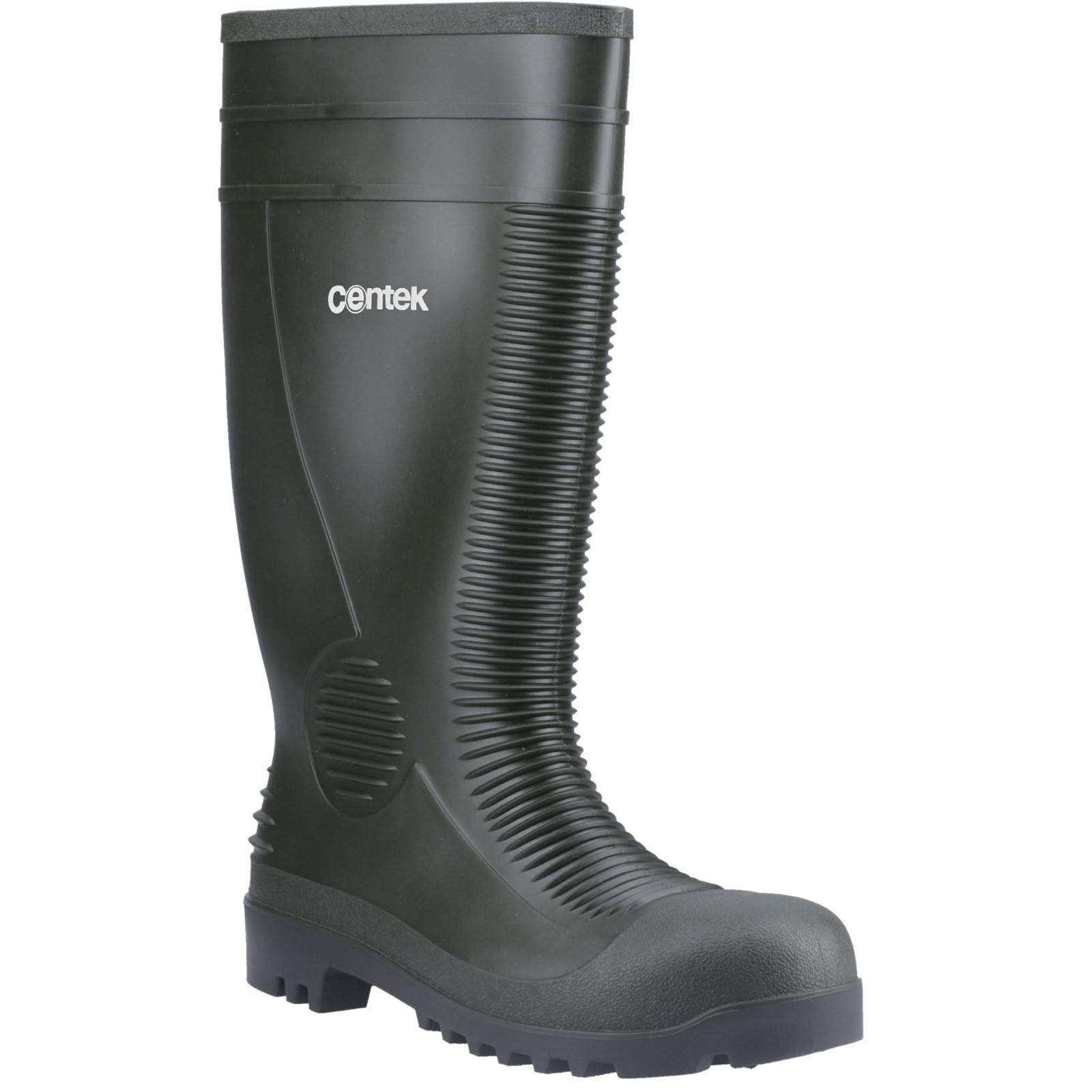 Centek FS340 Safety Wellington - Green/Black