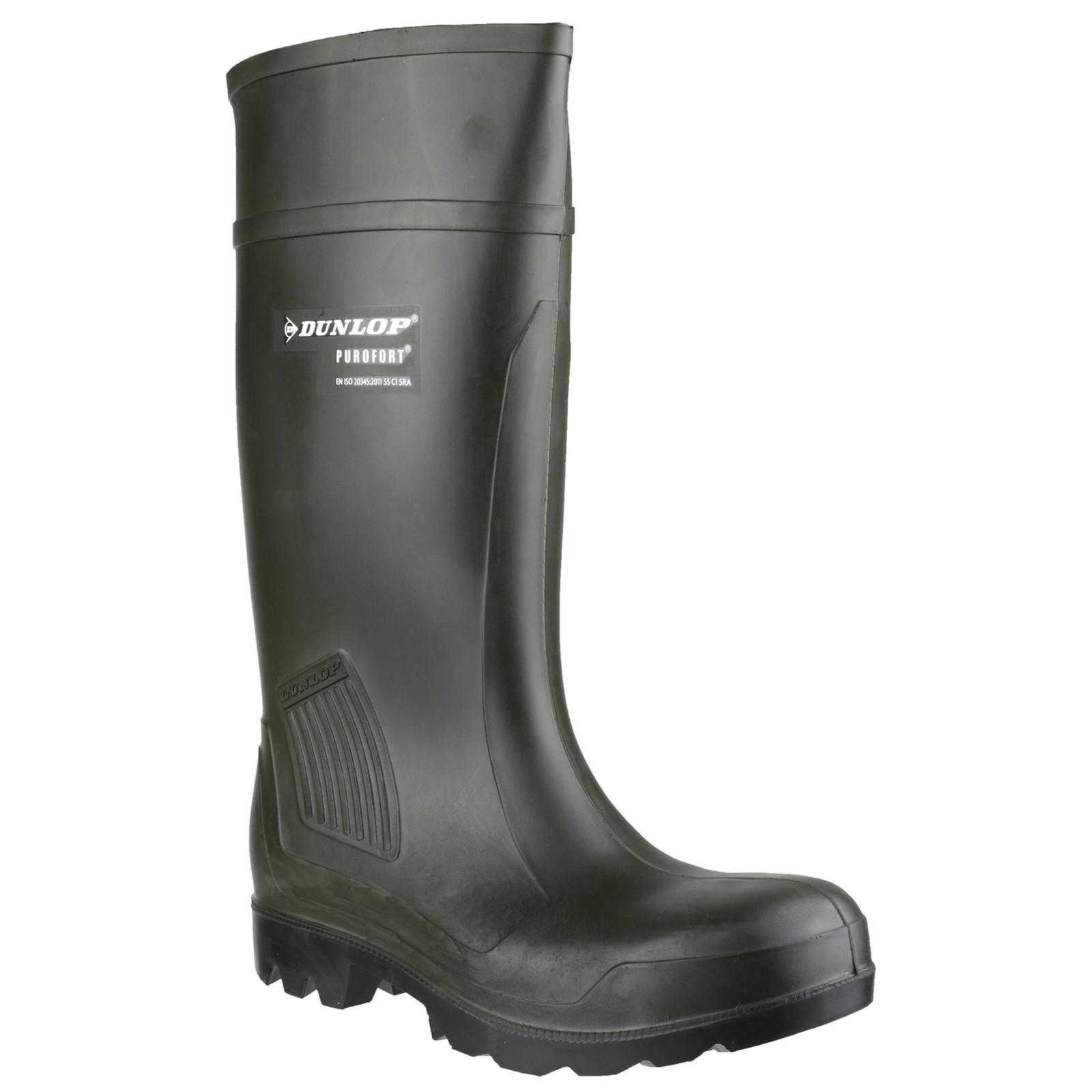 Dunlop Purofort Professional Full Safety Wellington - Green in Green