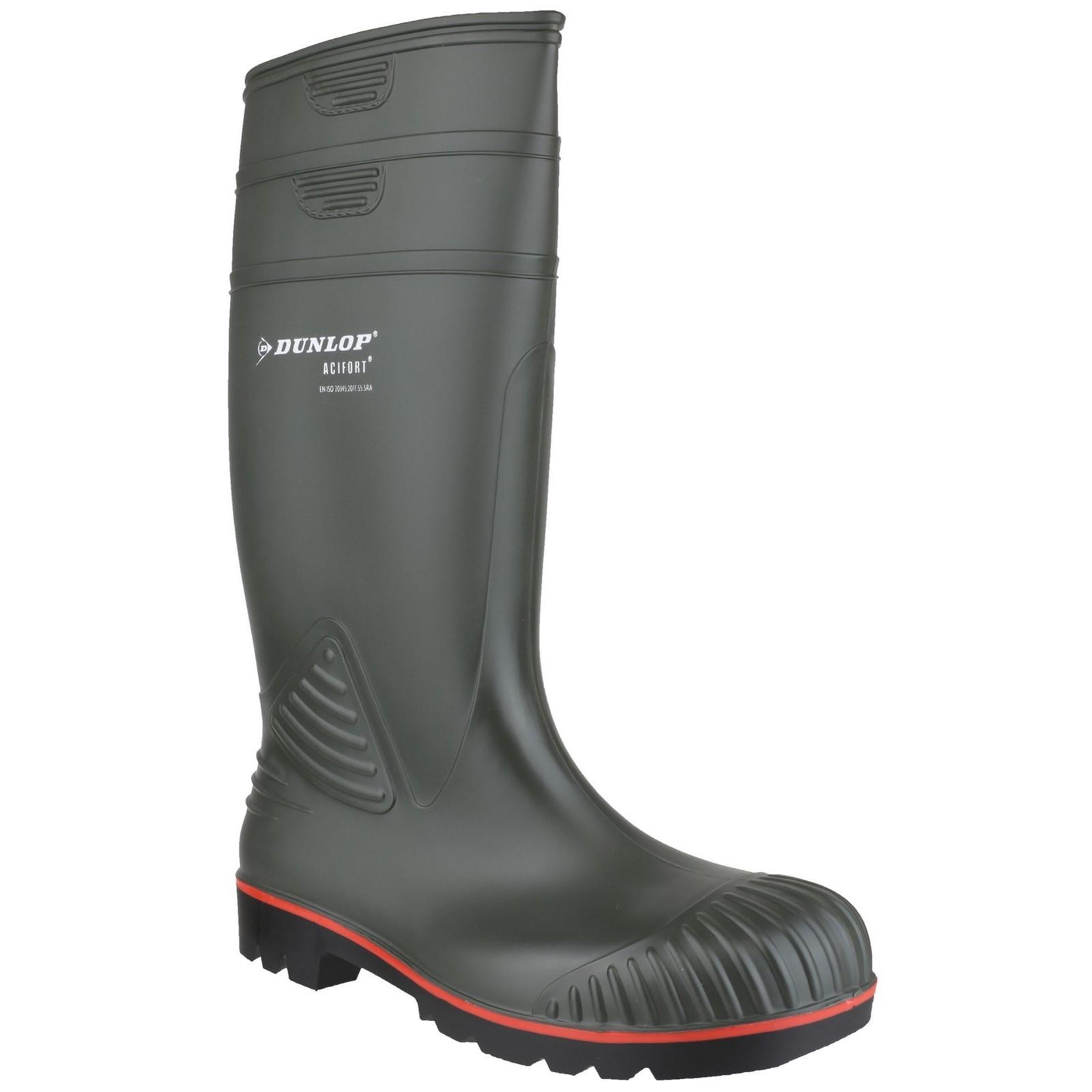 Dunlop Acifort Heavy Duty Full Safety Wellington - Green