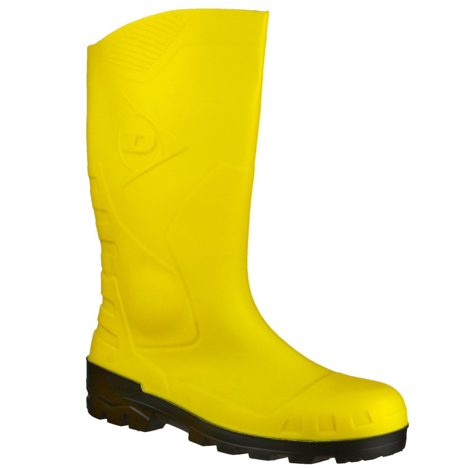 Dunlop Devon Full Safety Wellington - Yellow/Black