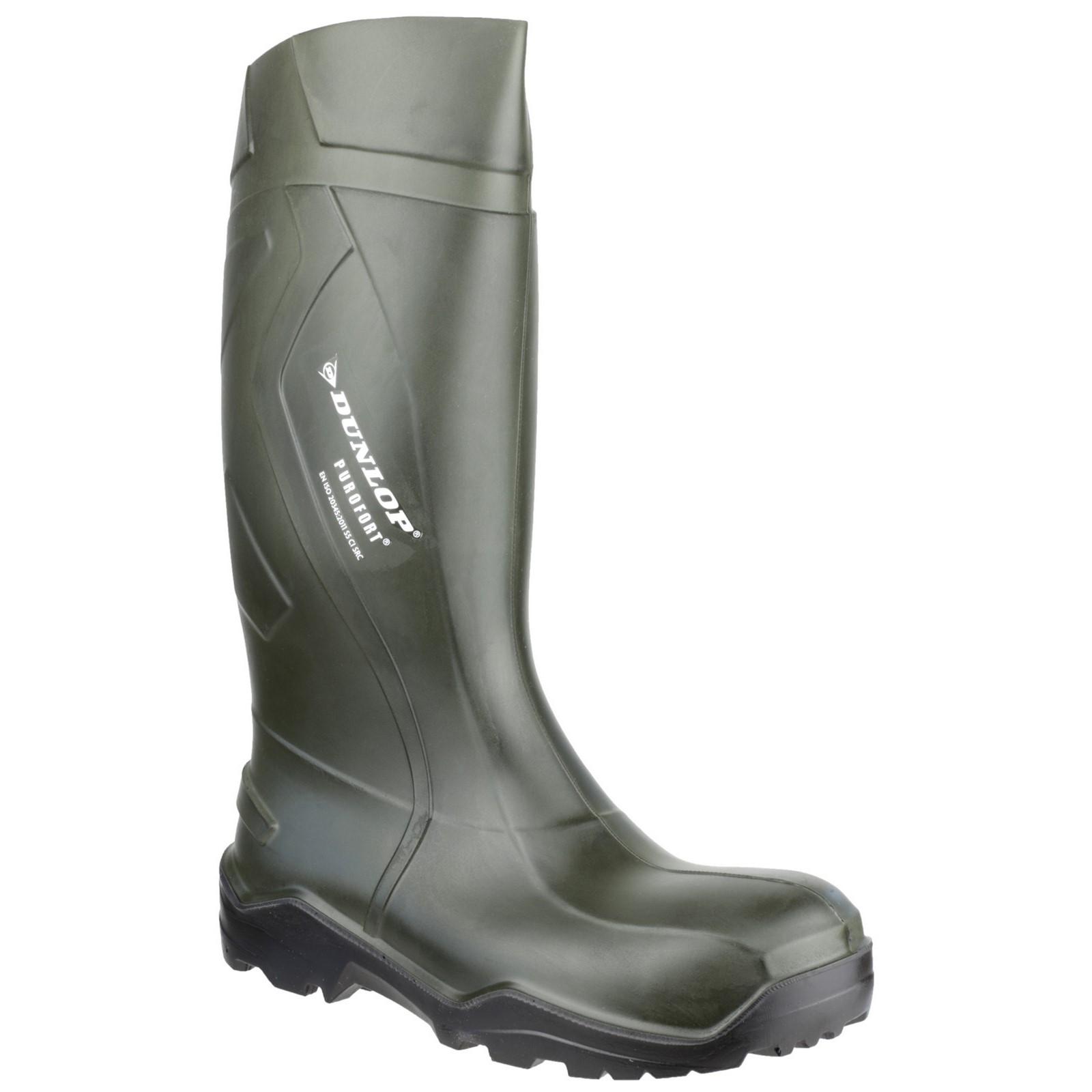 Dunlop Purofort+ Full Safety Wellington - Green in Green