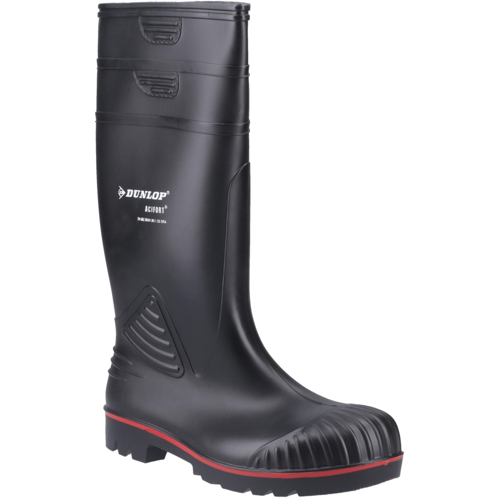 Dunlop Acifort Heavy Duty Full Safety Wellington - Black