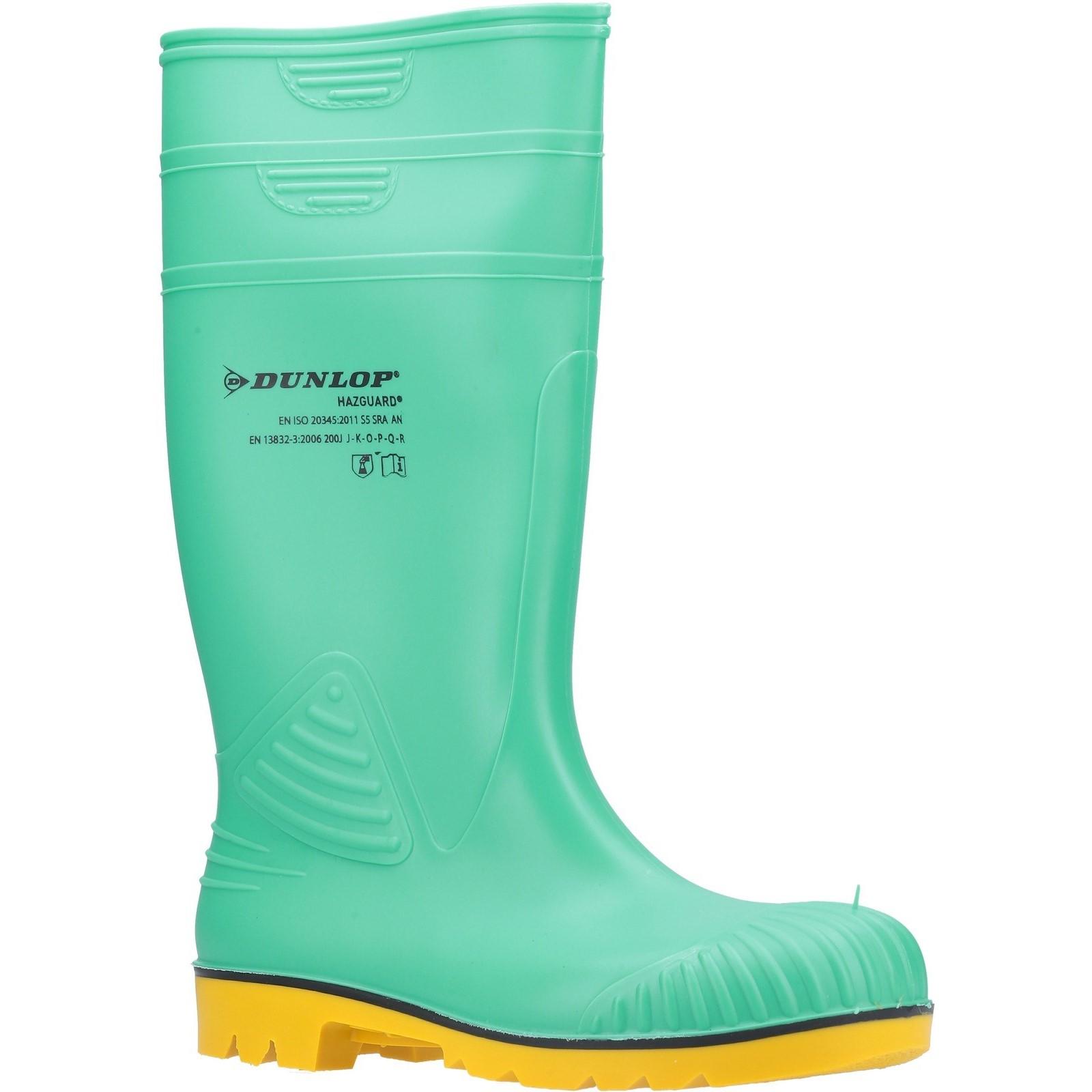 Dunlop Acifort HazGuard Safety Wellington - Green/Black/Yellow in Green/Black/Yellow
