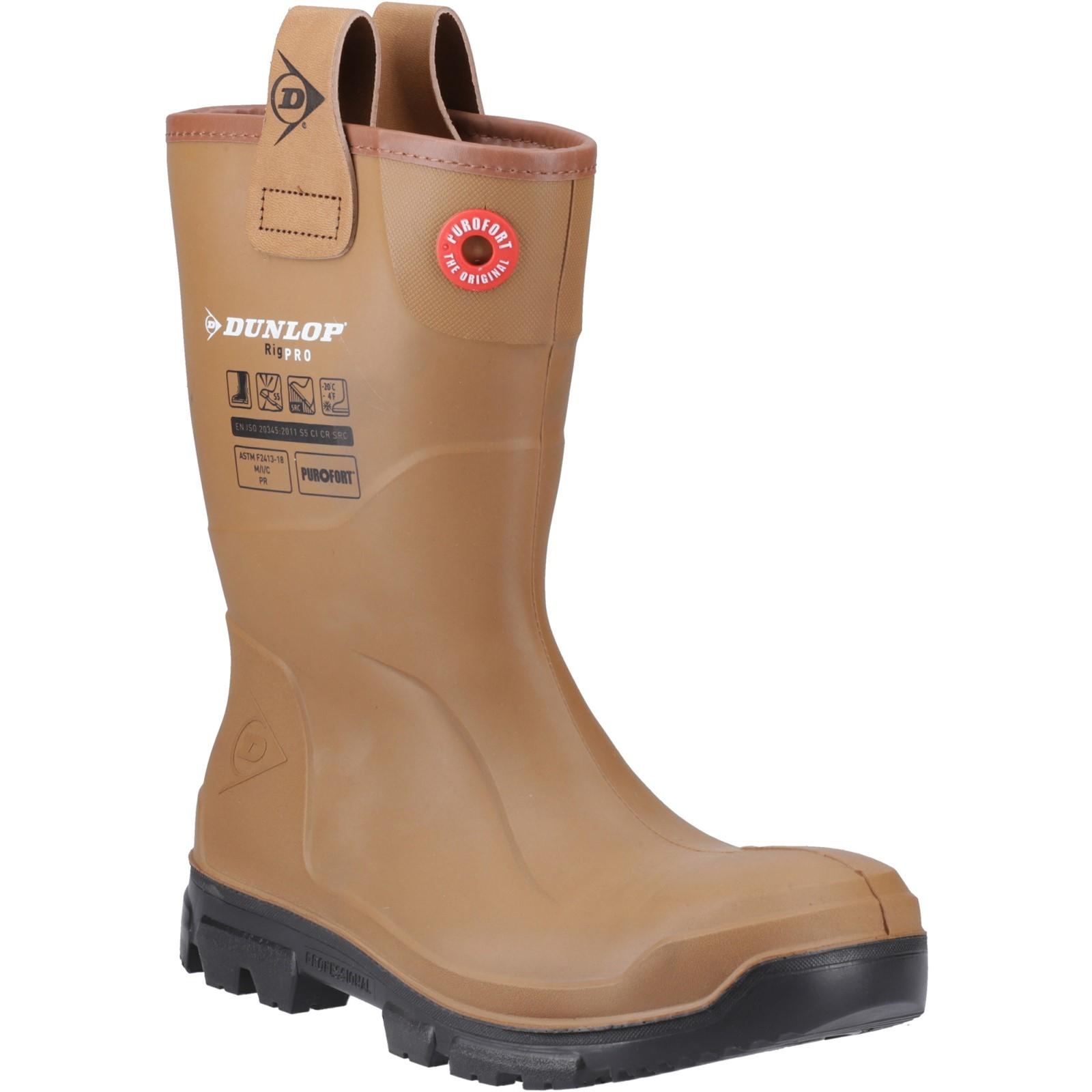 Dunlop Purofort RigPRO Full Safety Wellington - Brown/Black in Brown/Black