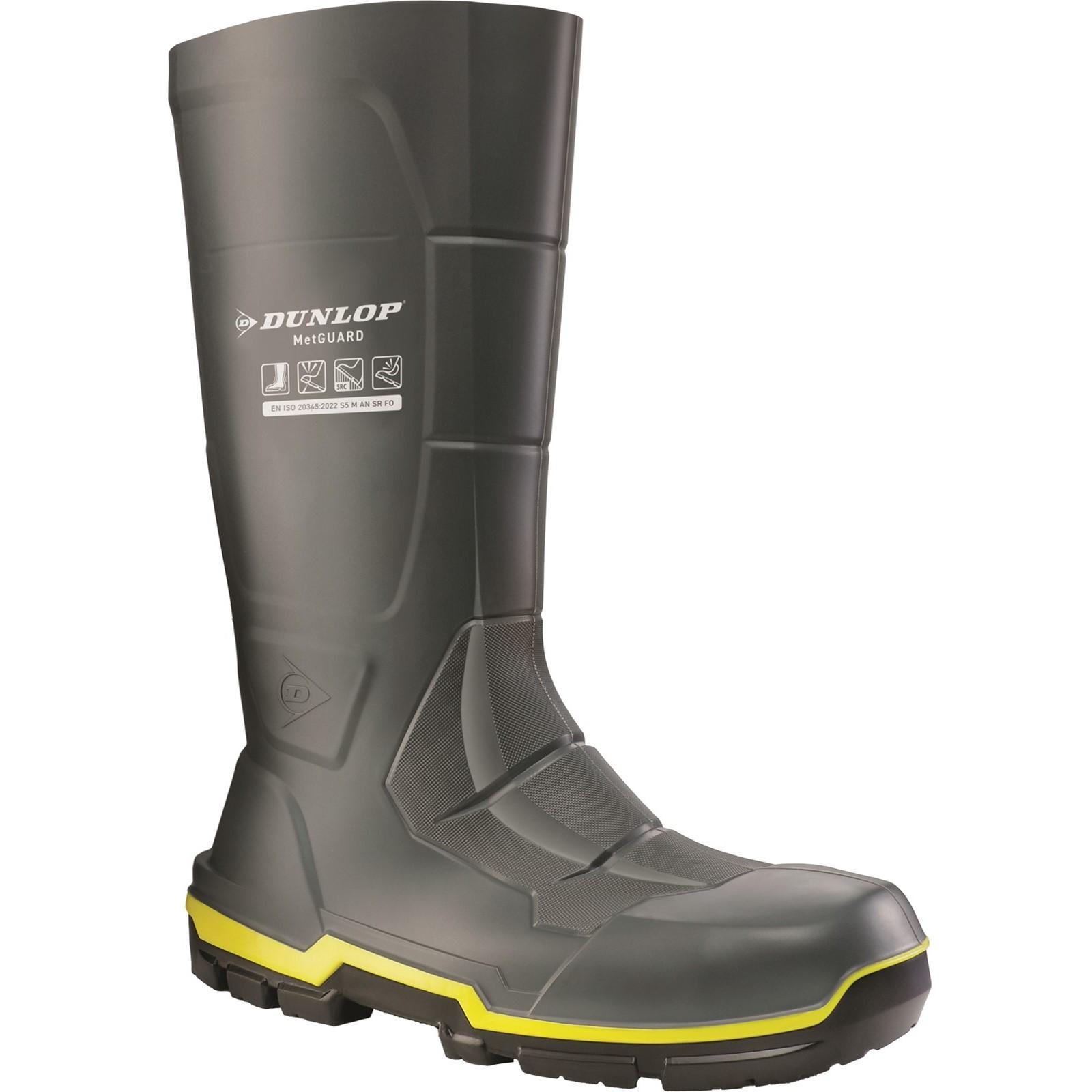 Dunlop MetGUARD Full Safety Wellington - Dark Grey in Dark Grey