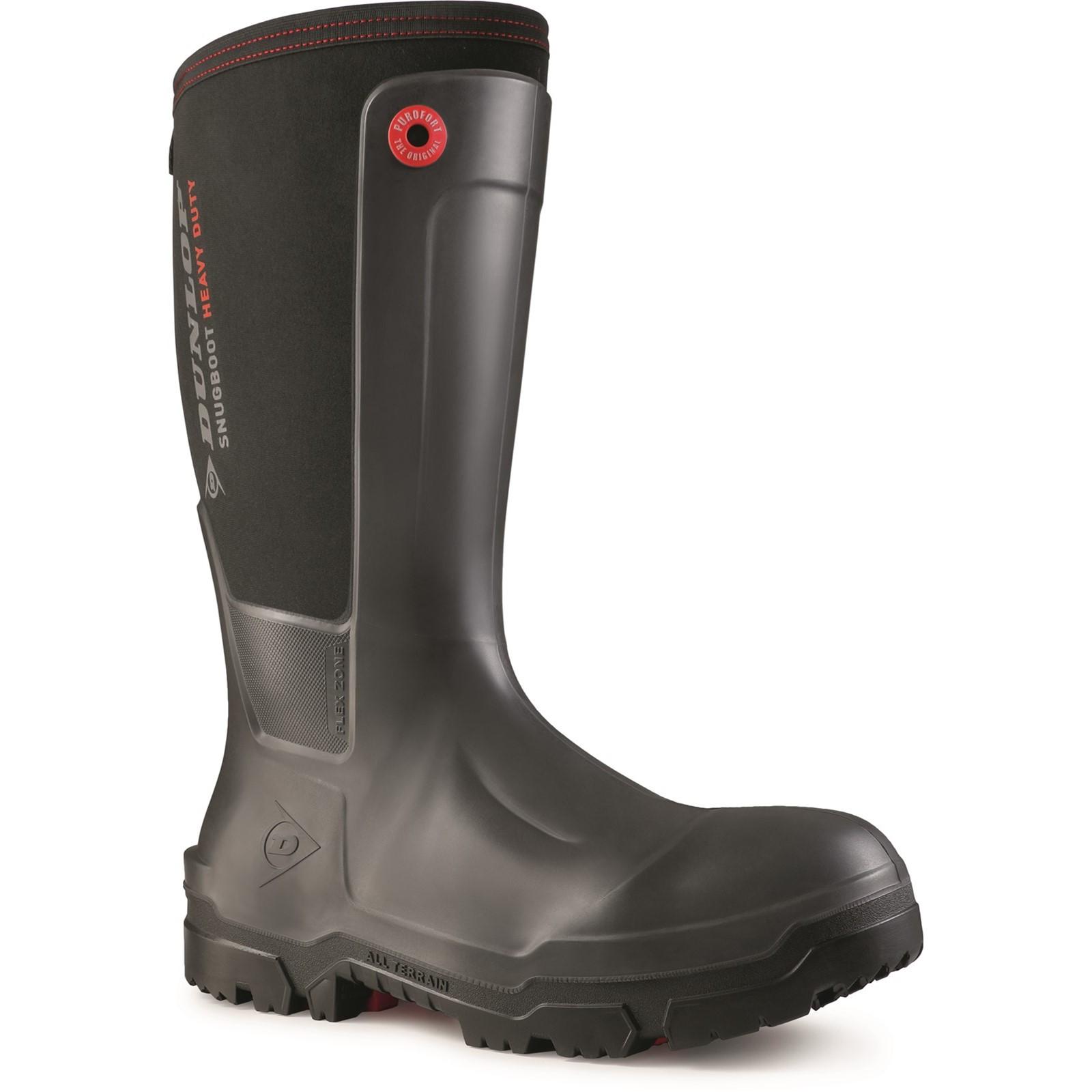 Dunlop Snugboot Heavy Duty Full Safety Wellington - Charcoal in Charcoal