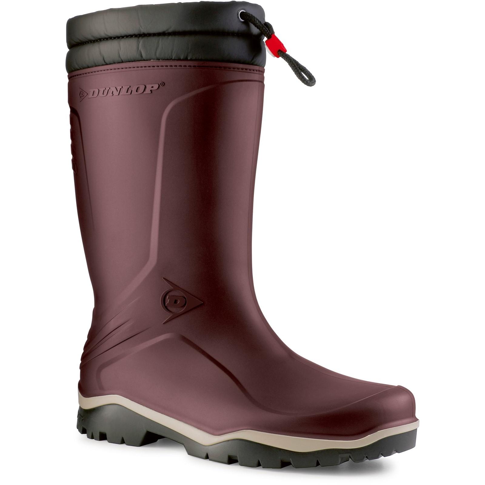 Dunlop Blizzard Wellington - Burgundy/Grey/Black in Burgundy/Grey/Black