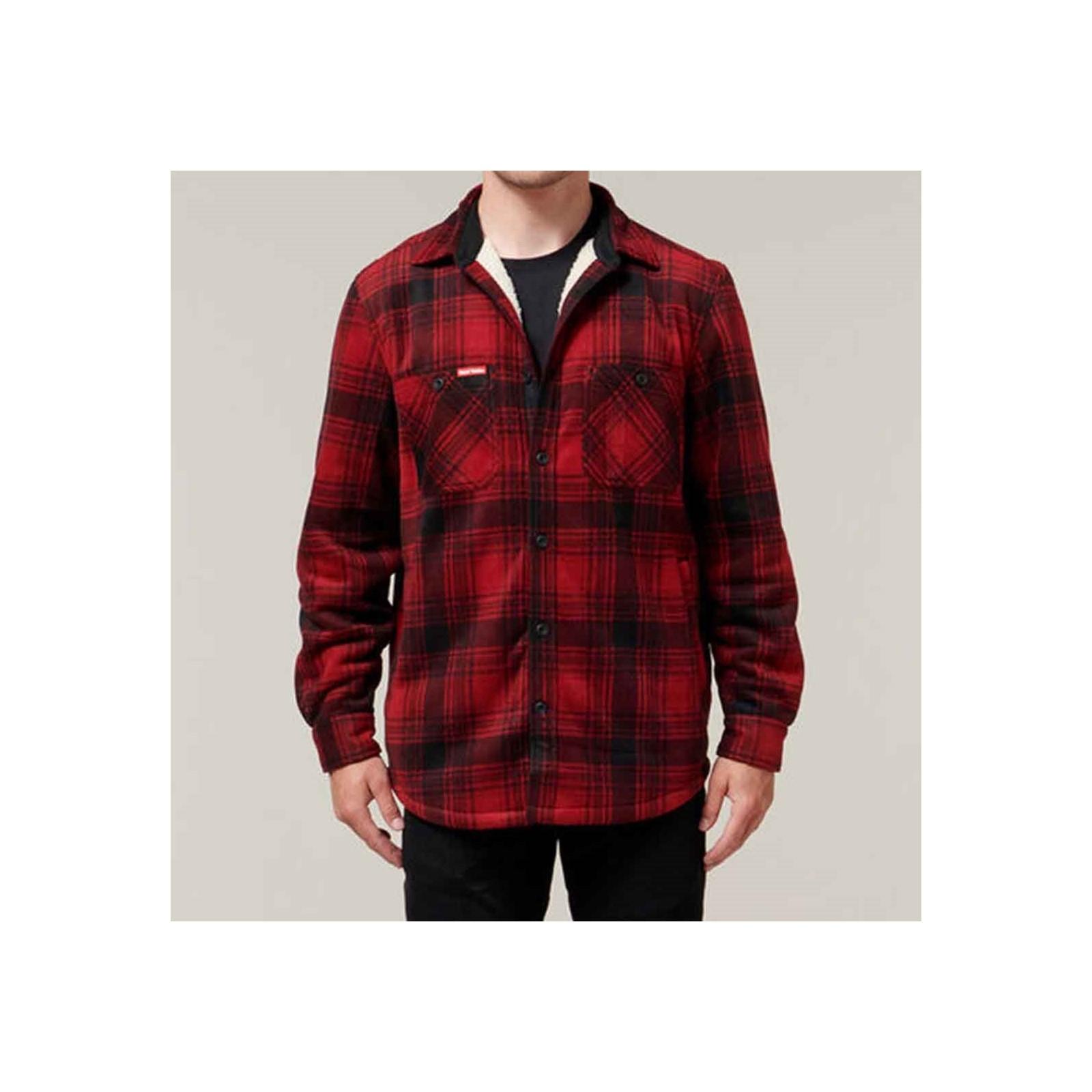 Hard Yakka Sherpa Jacket - Red in Red