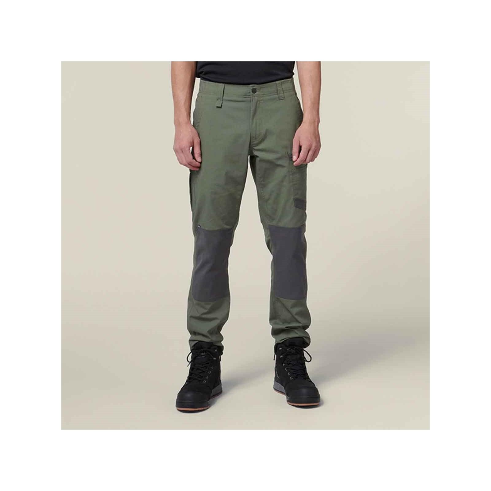 Hard Yakka Raptor Active Pant - Military Green in Military Green