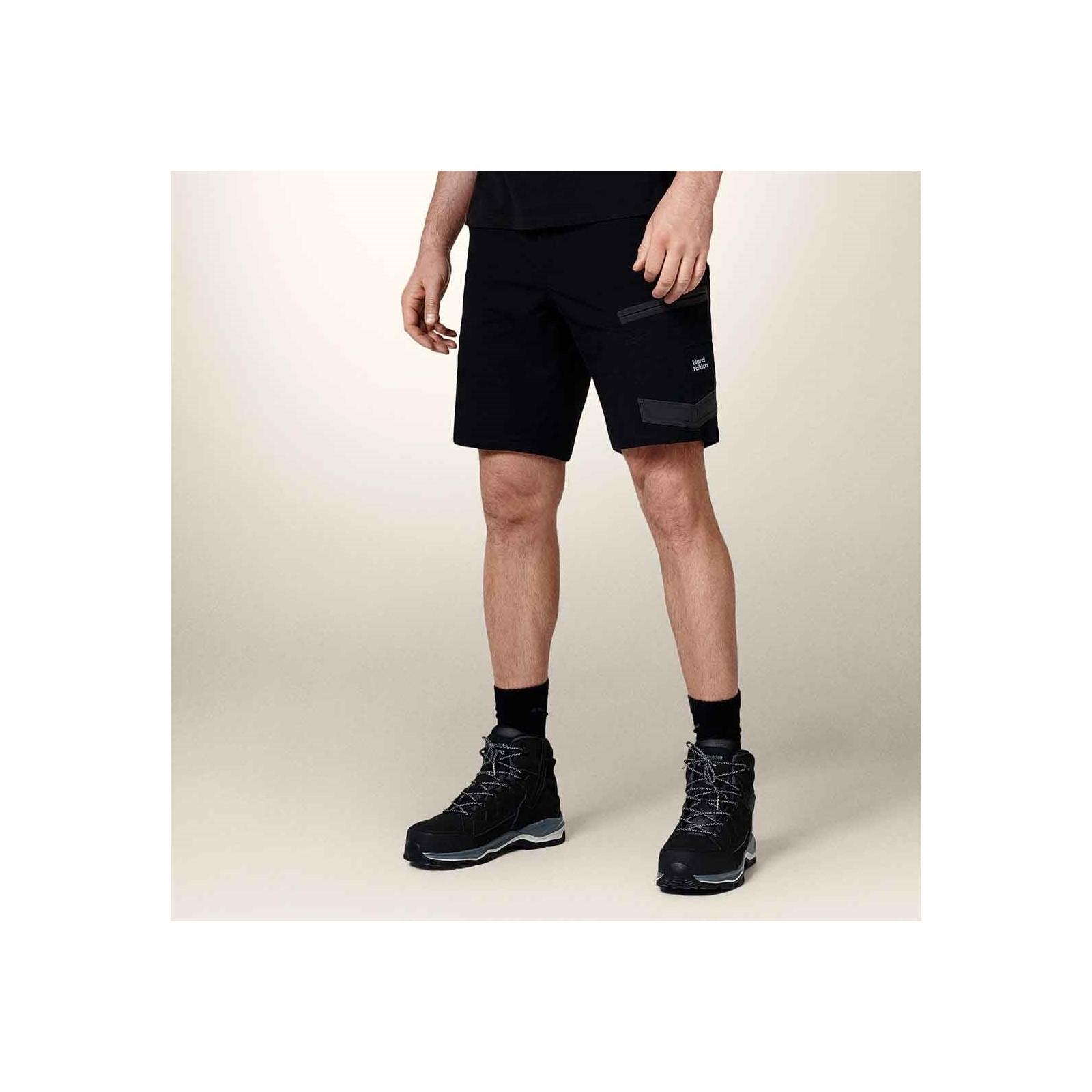 Hard Yakka Raptor Active Mid-Short 9" - Black in Black