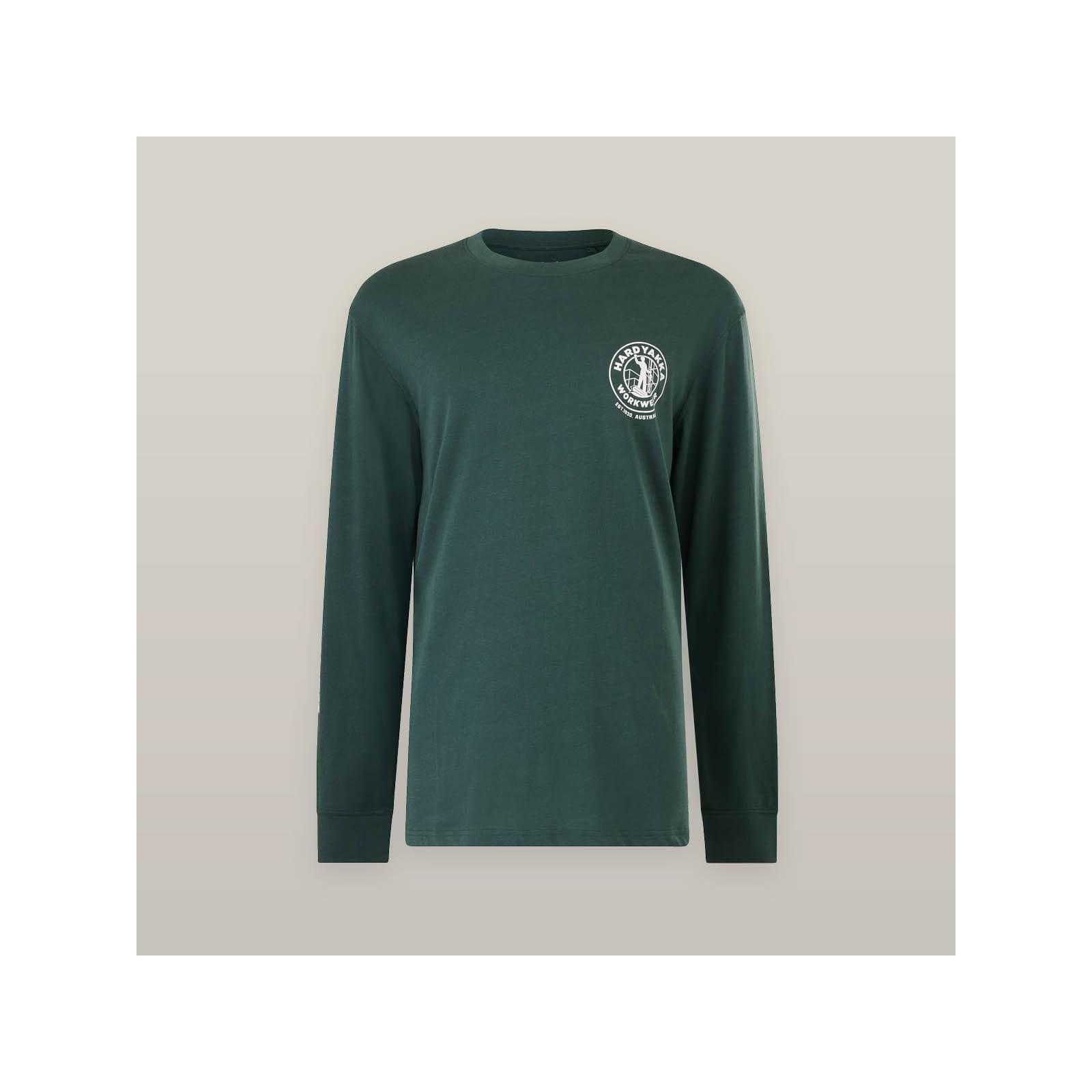 Hard Yakka Heritage Icon Long Sleeve Tee - Gardeners Green