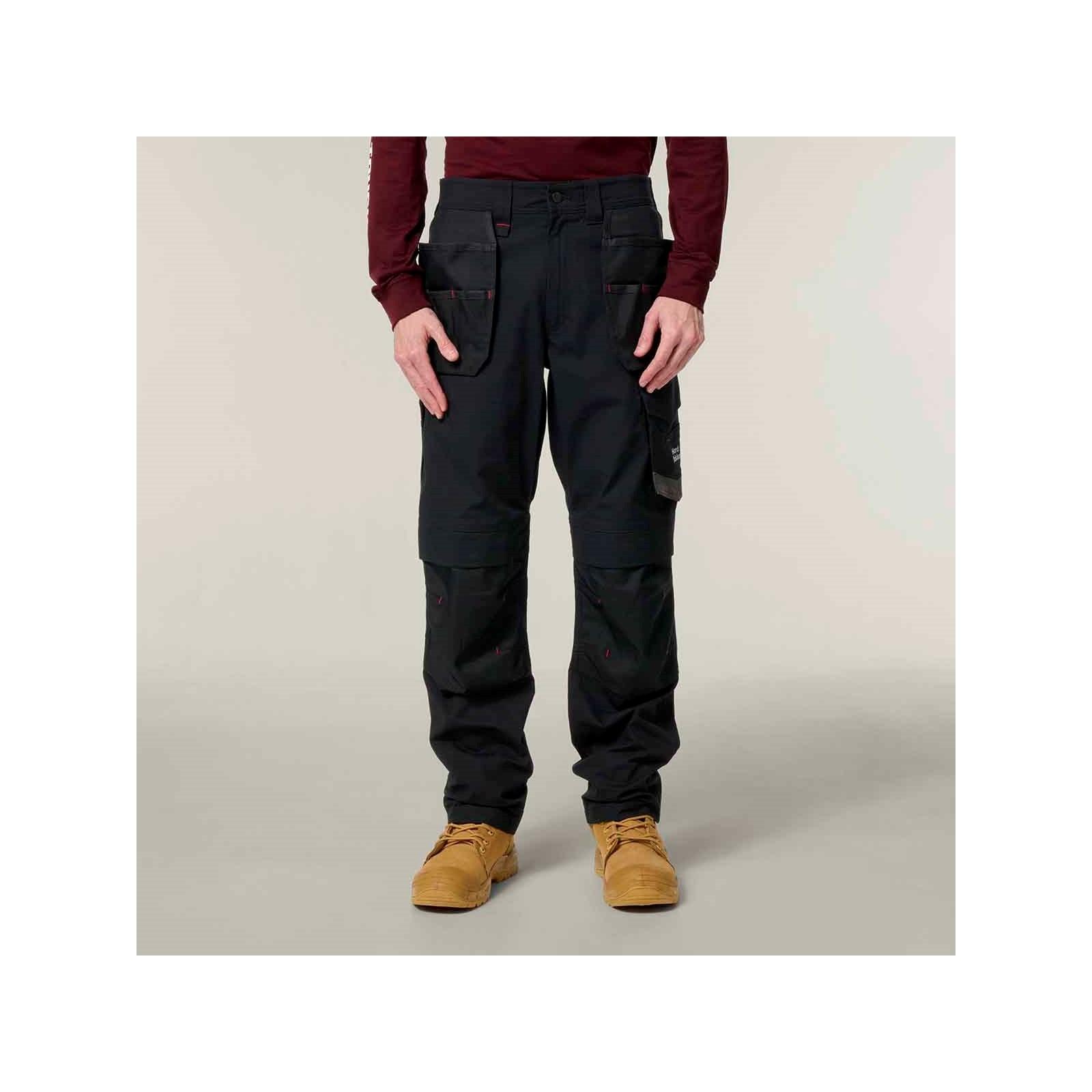 Hard Yakka Raptor Active Holster Pocket Pants - Black in Black