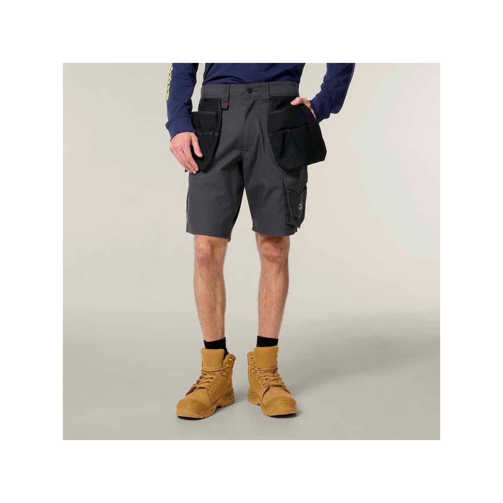 Hard Yakka Raptor Active Holster Pocket Shorts - Graphite in Graphite