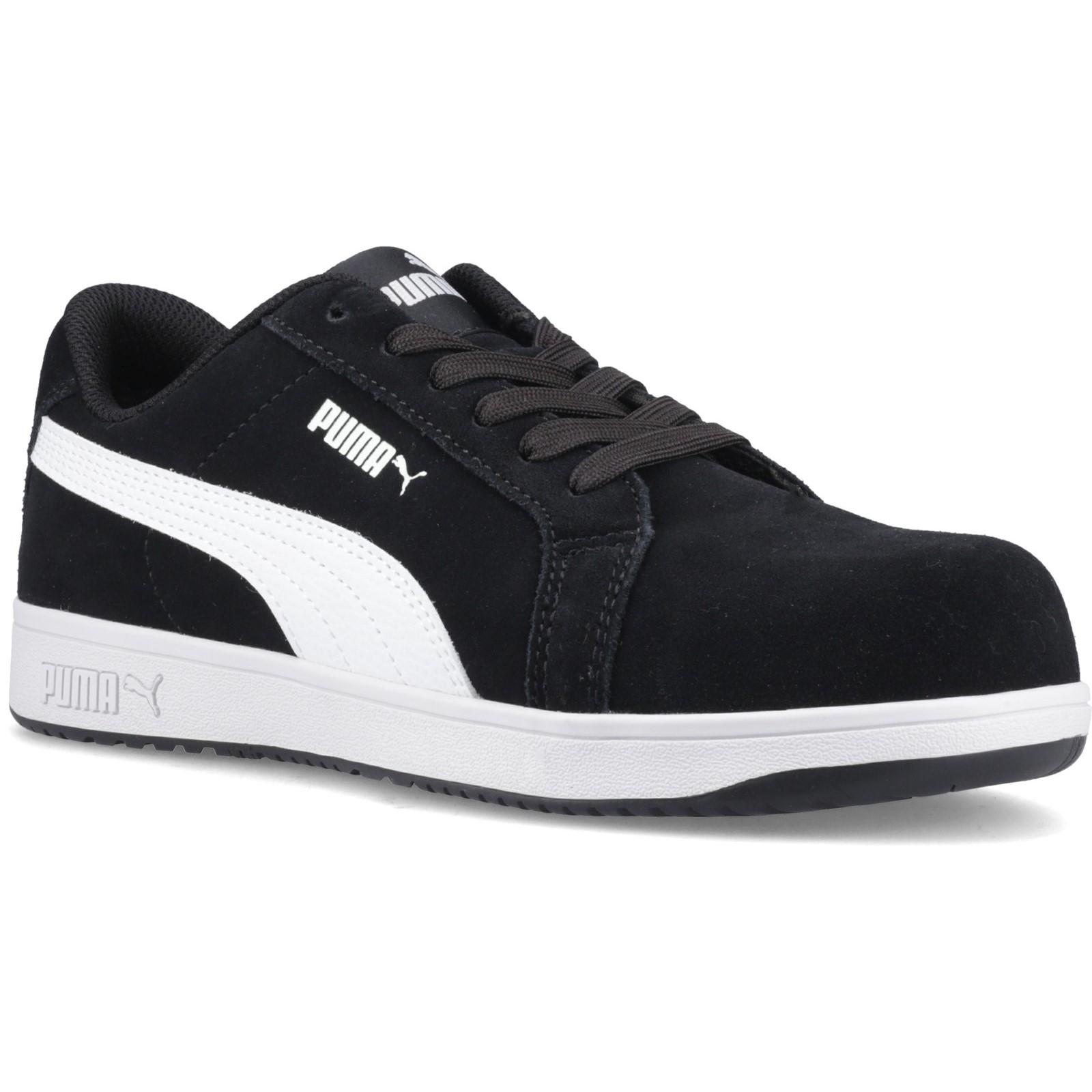Puma Safety Iconic Low Suede Safety Shoe - Black/White