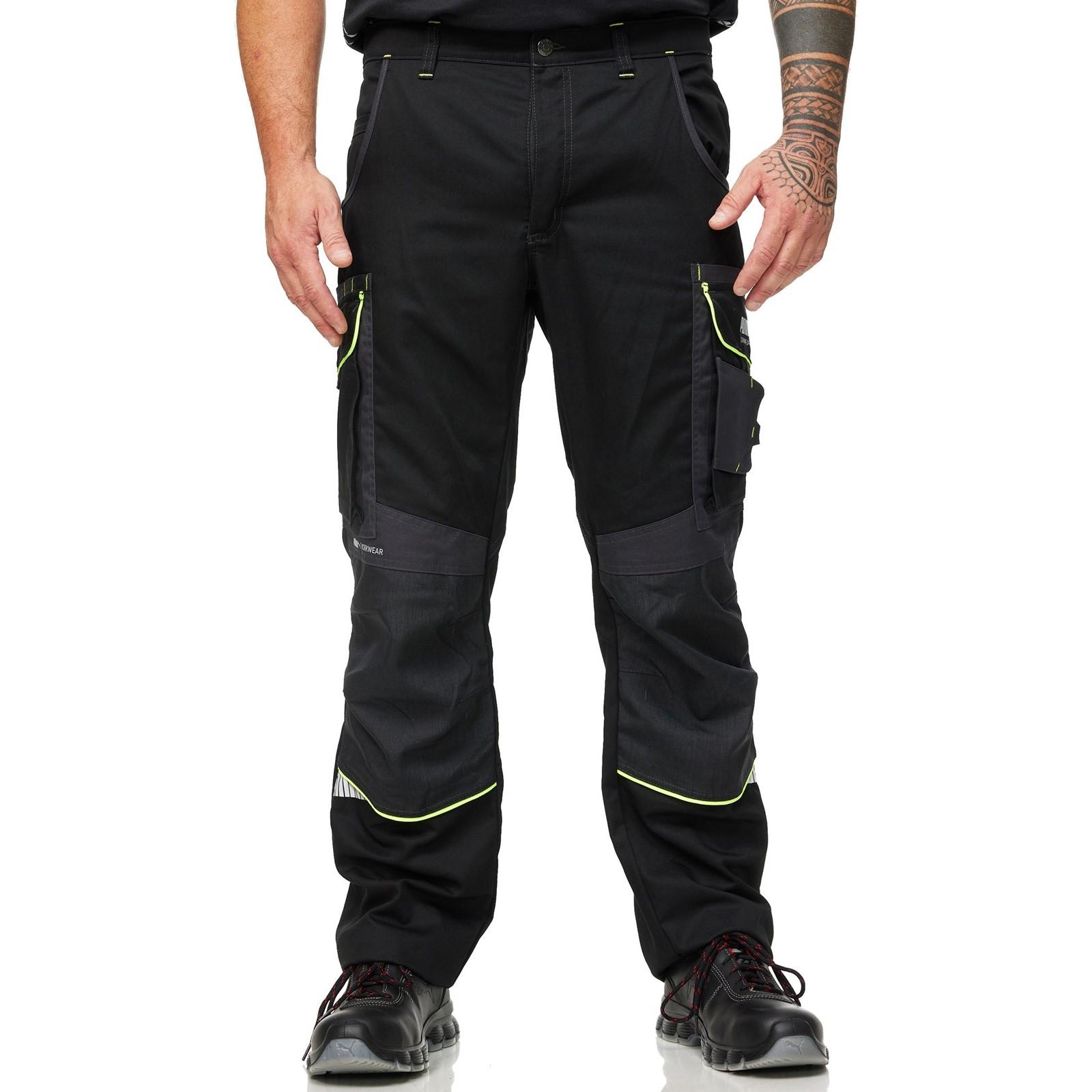 Puma Workwear Precision X Work Trousers - Black/Neon
