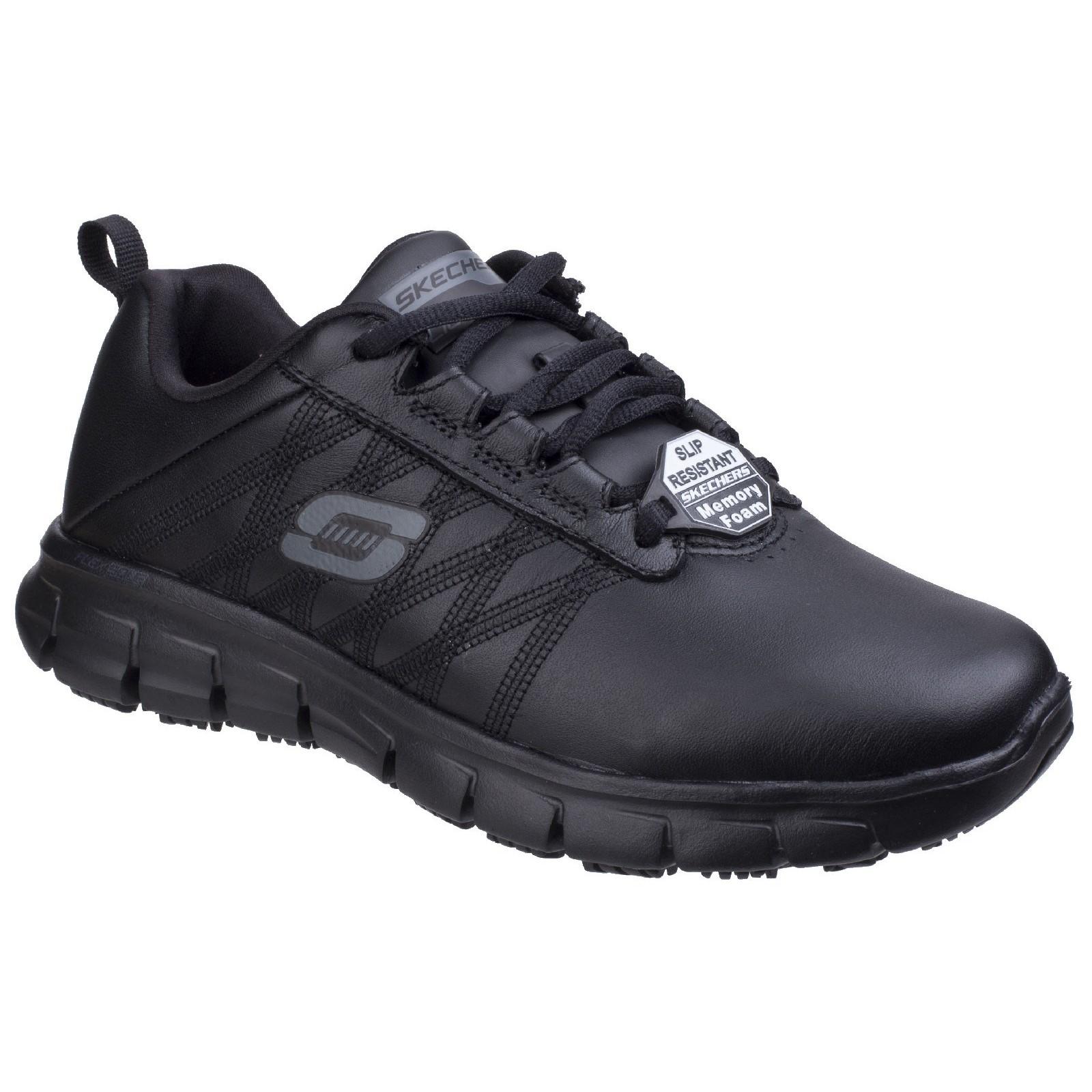 Skechers Workwear Sure Track Erath Occupational Shoe - Black in Black