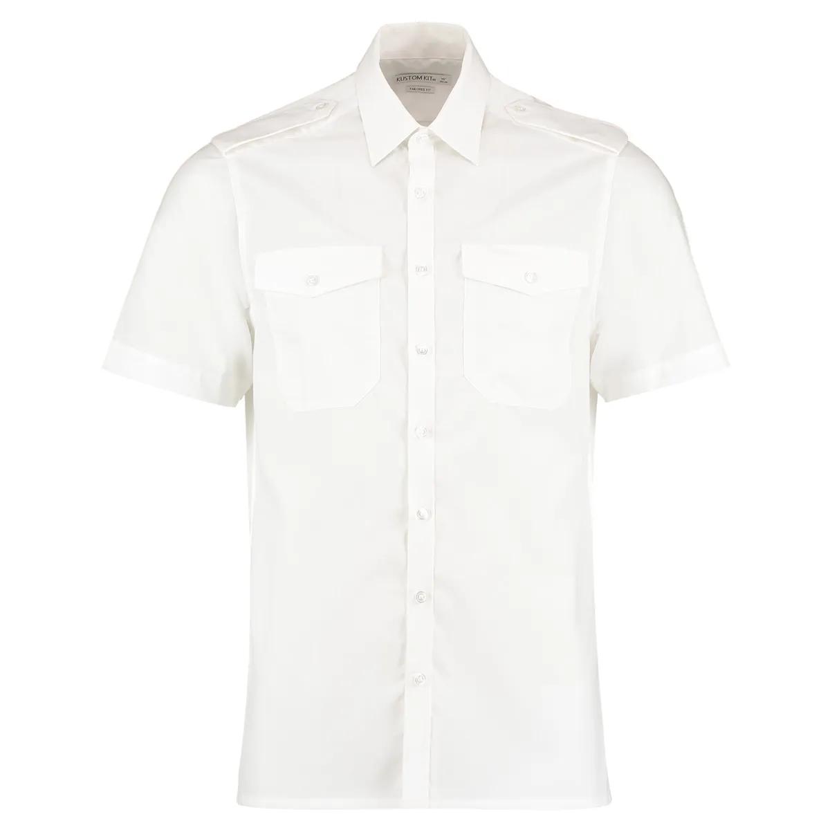 Kustom Kit Kustom Kit KK133 Pilot Shirt in White
