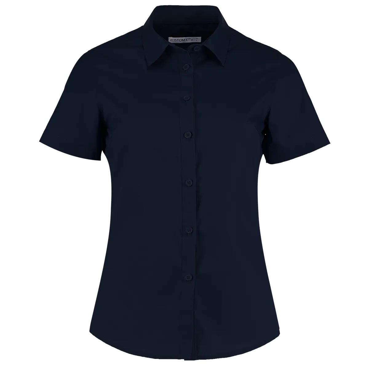 Kustom Kit Kustom Kit KK241 Ladies Poplin Shirt in Black