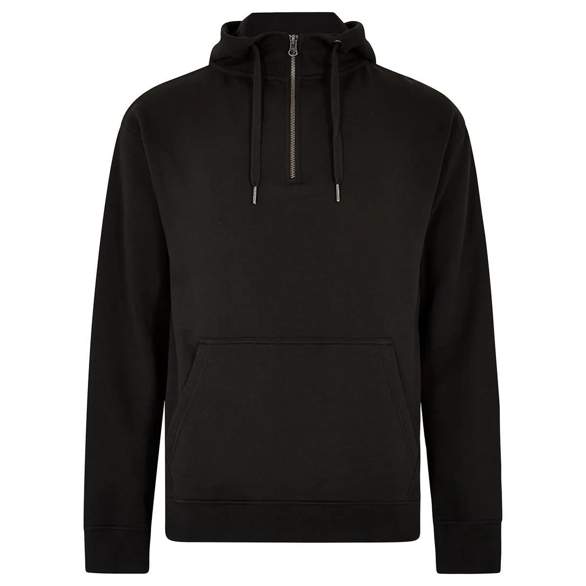 Kustom Kit Kustom Kit KK336 Regular Fit Quarter Zip Hoodie in Dark Grey