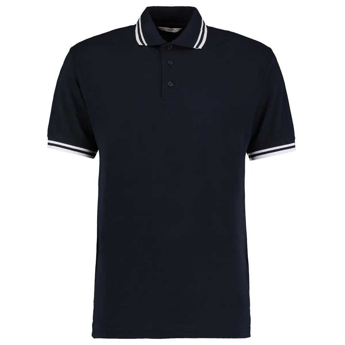 Kustom Kit Kustom Kit KK409 Tipped Collar Polo in Navy/White