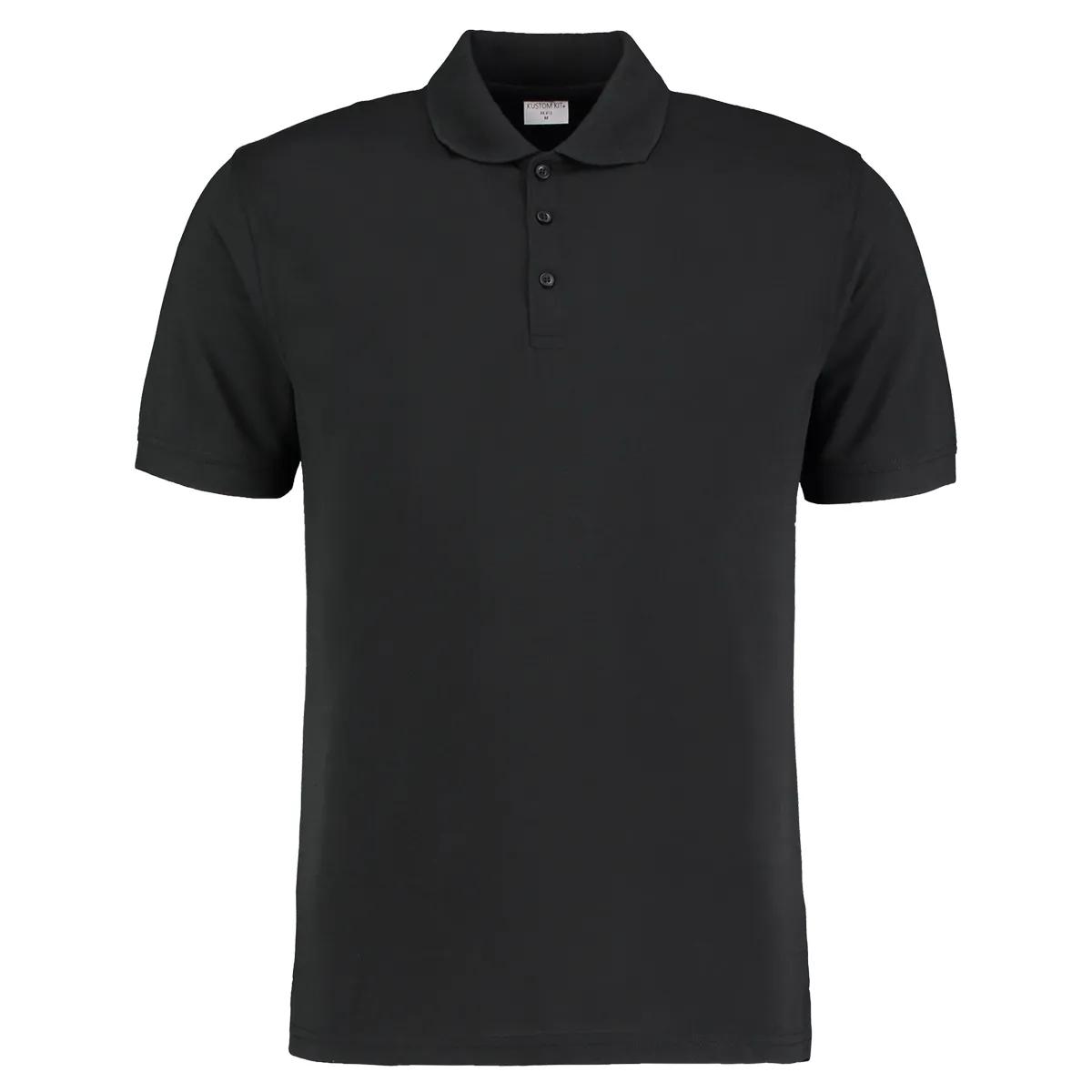 Kustom Kit Kustom Kit KK413 Klassic Slim Fit Polo in Black