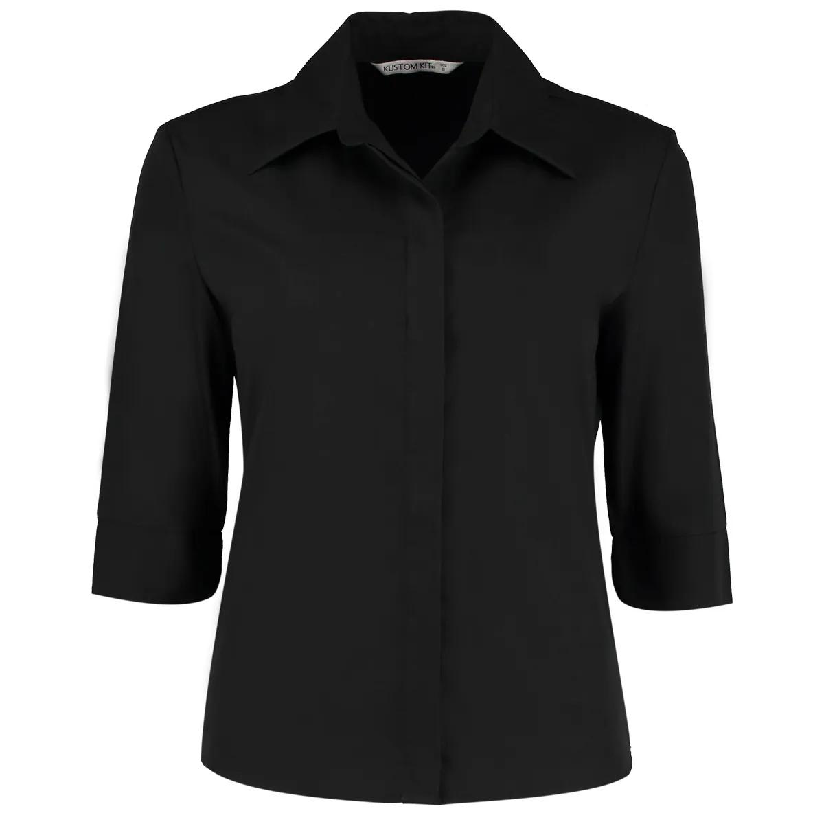 Kustom Kit Kustom Kit KK715 Continental Blouse 3/4 Sleeve in White