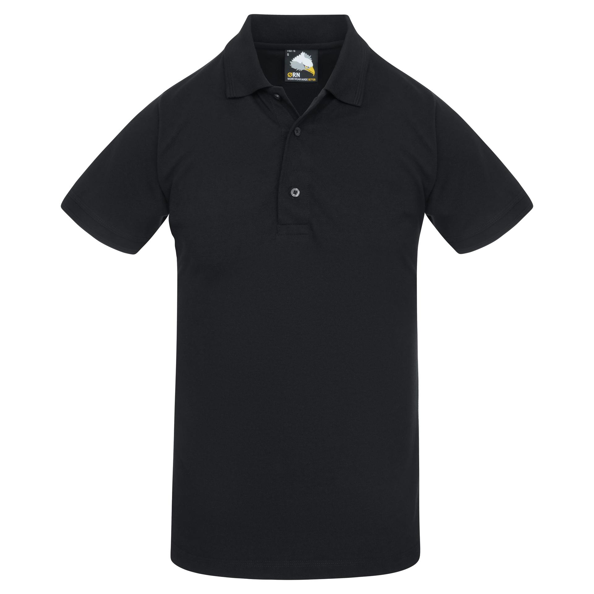 ØRN ORN Egret Slim Fit Poloshirt in Black