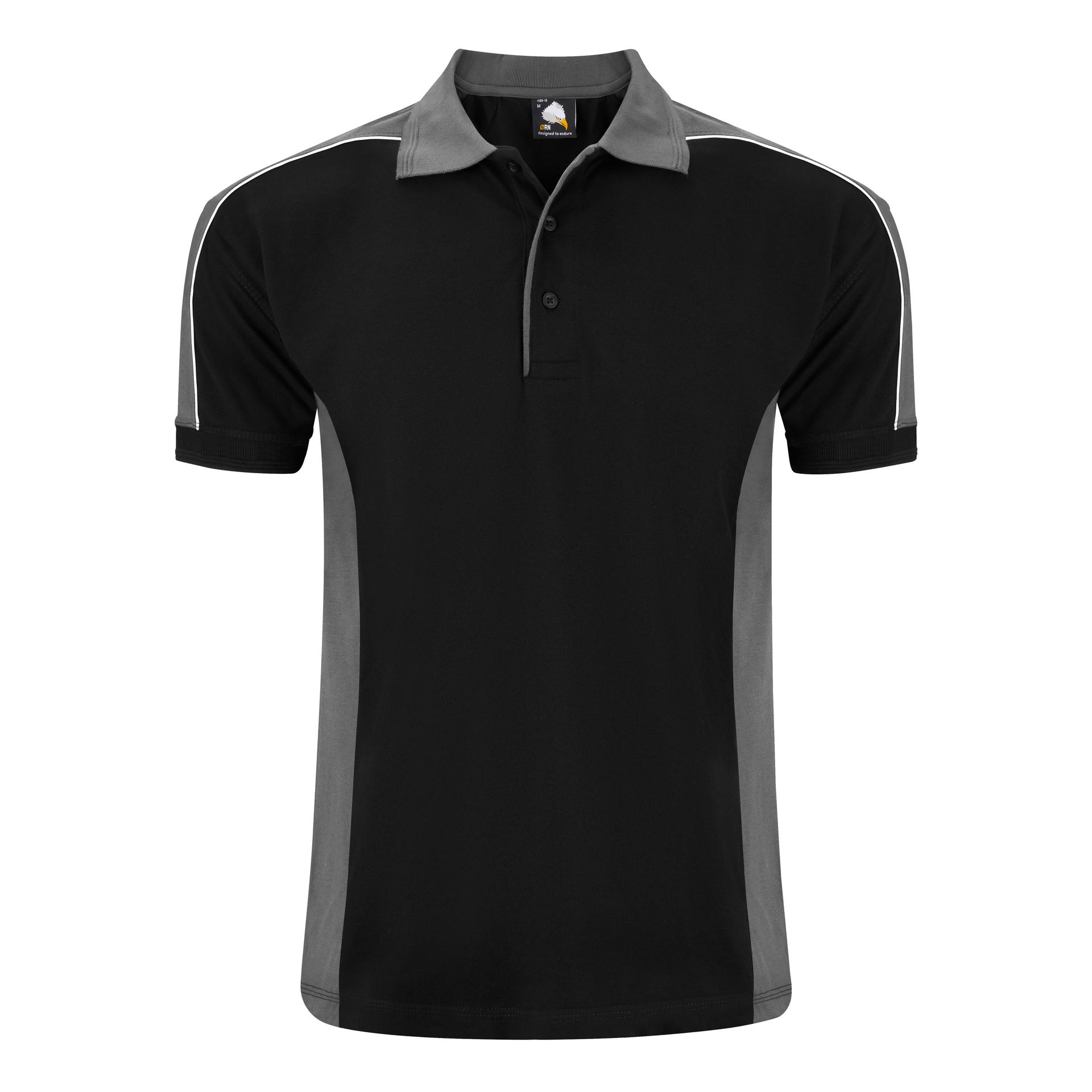 ØRN ORN Avocet Poloshirt in Black - Graphite