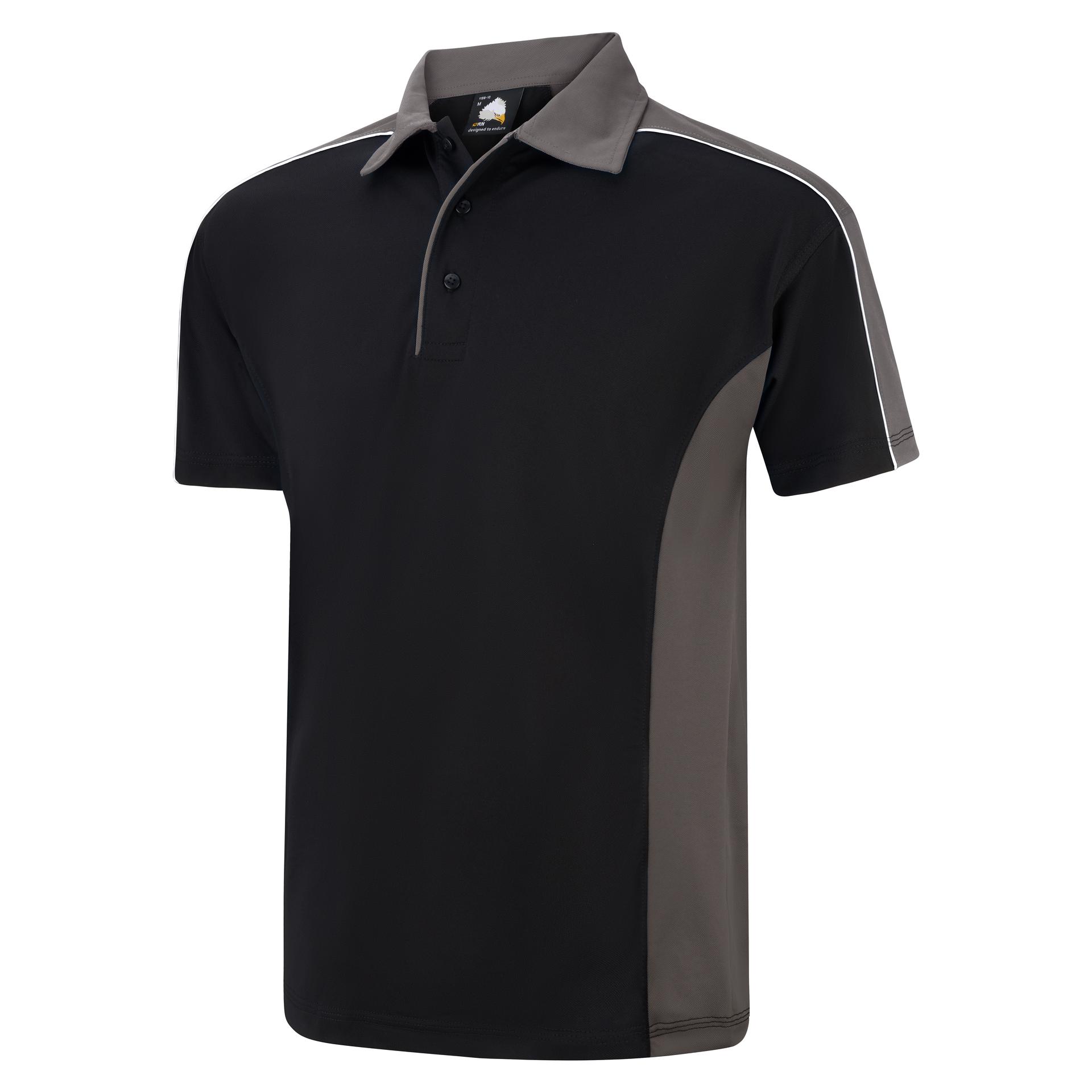 ØRN ORN Avocet Wicking Poloshirt in Black - Royal