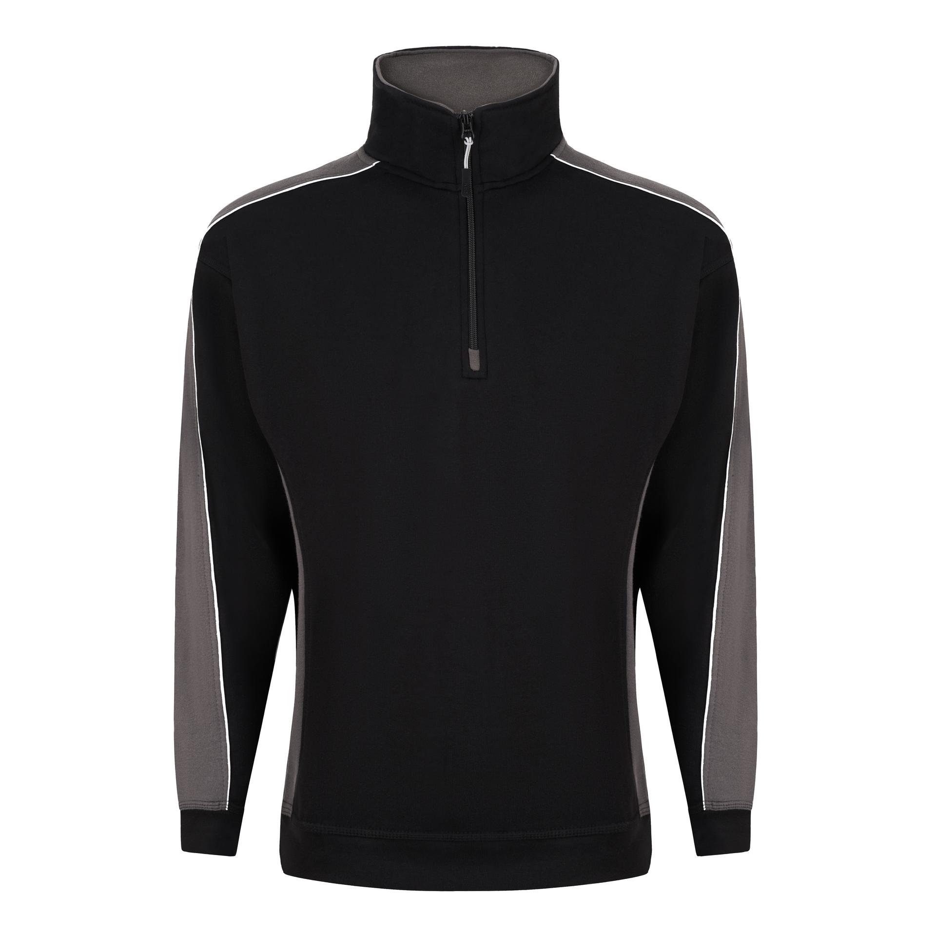 ØRN ORN Avocet Quarter Zip Sweatshirt in Black - Graphite
