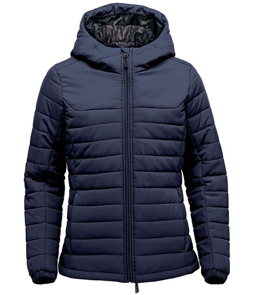 Stormtech Ladies Nautilus Quilted Hooded Jacket in Navy