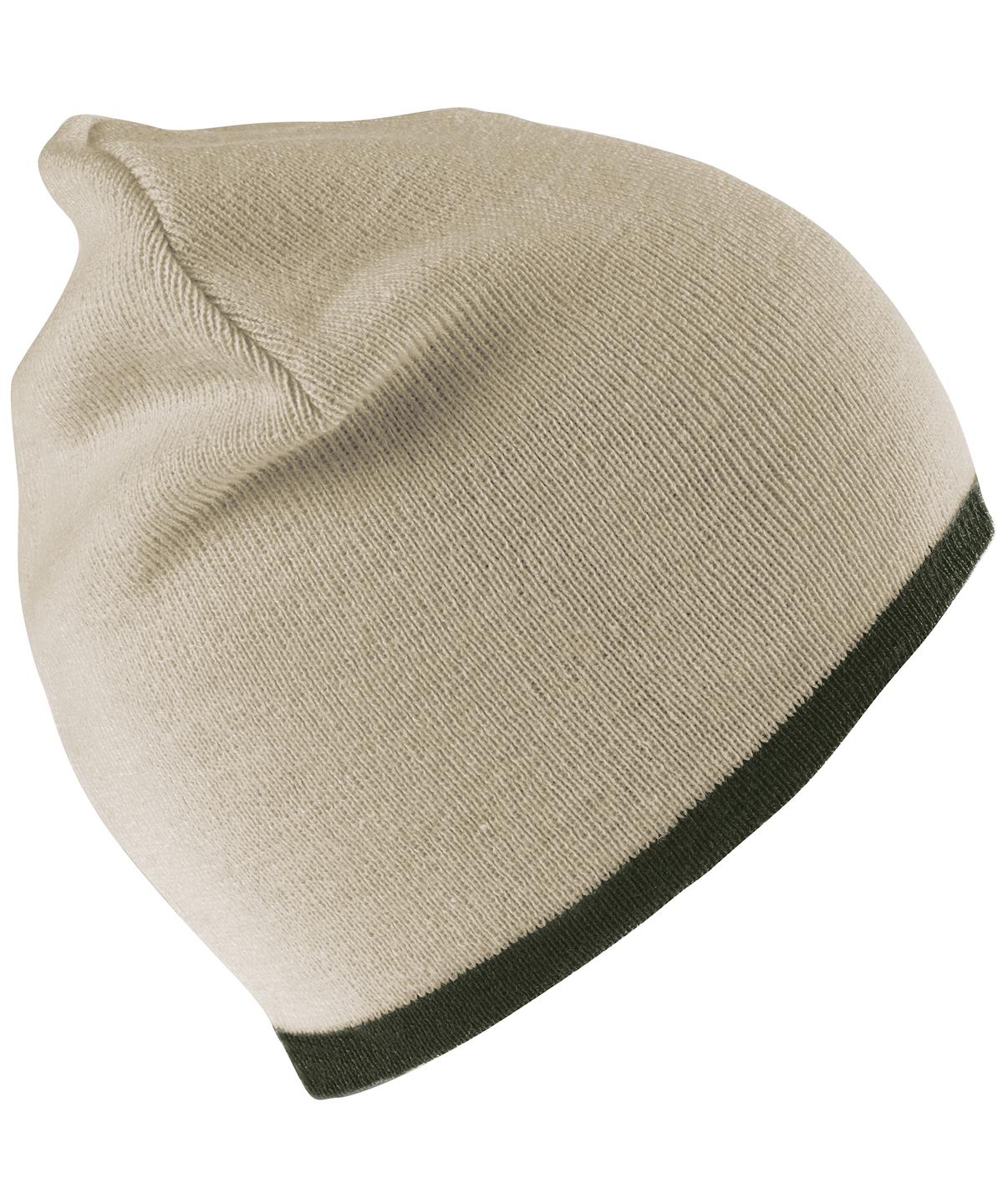 Result Result RC046 Reversible fashion fit hat in Black/Grey