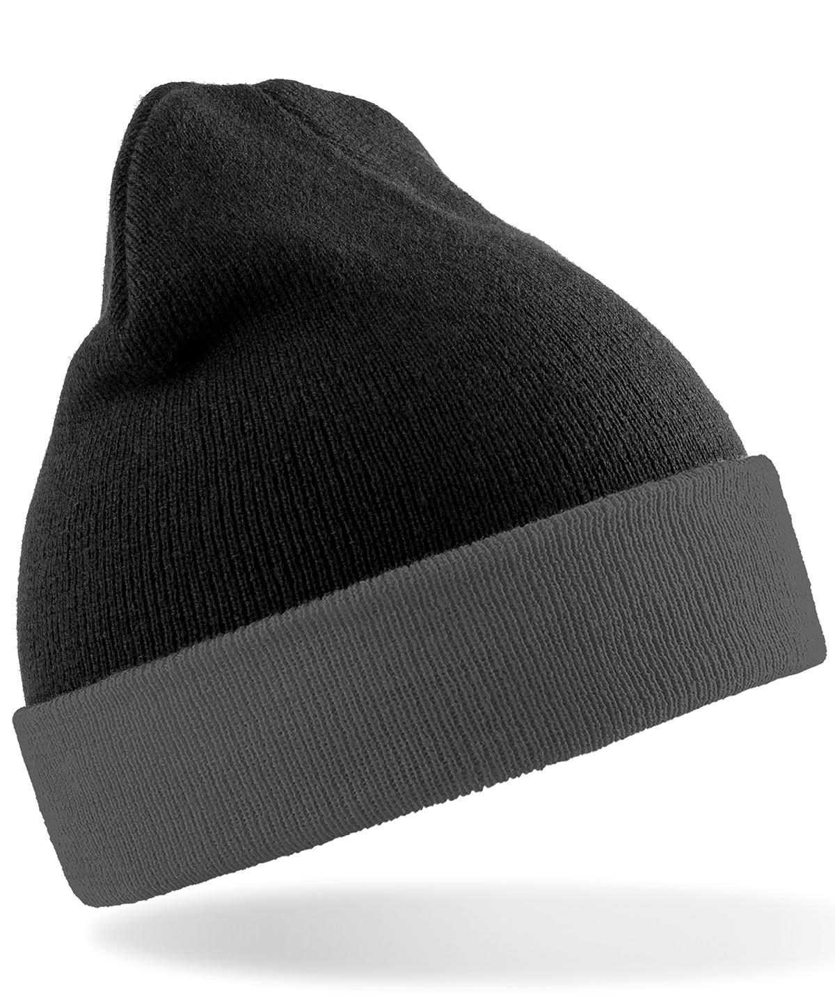 Result Result RC930 Recycled compass beanie in Black/Lime