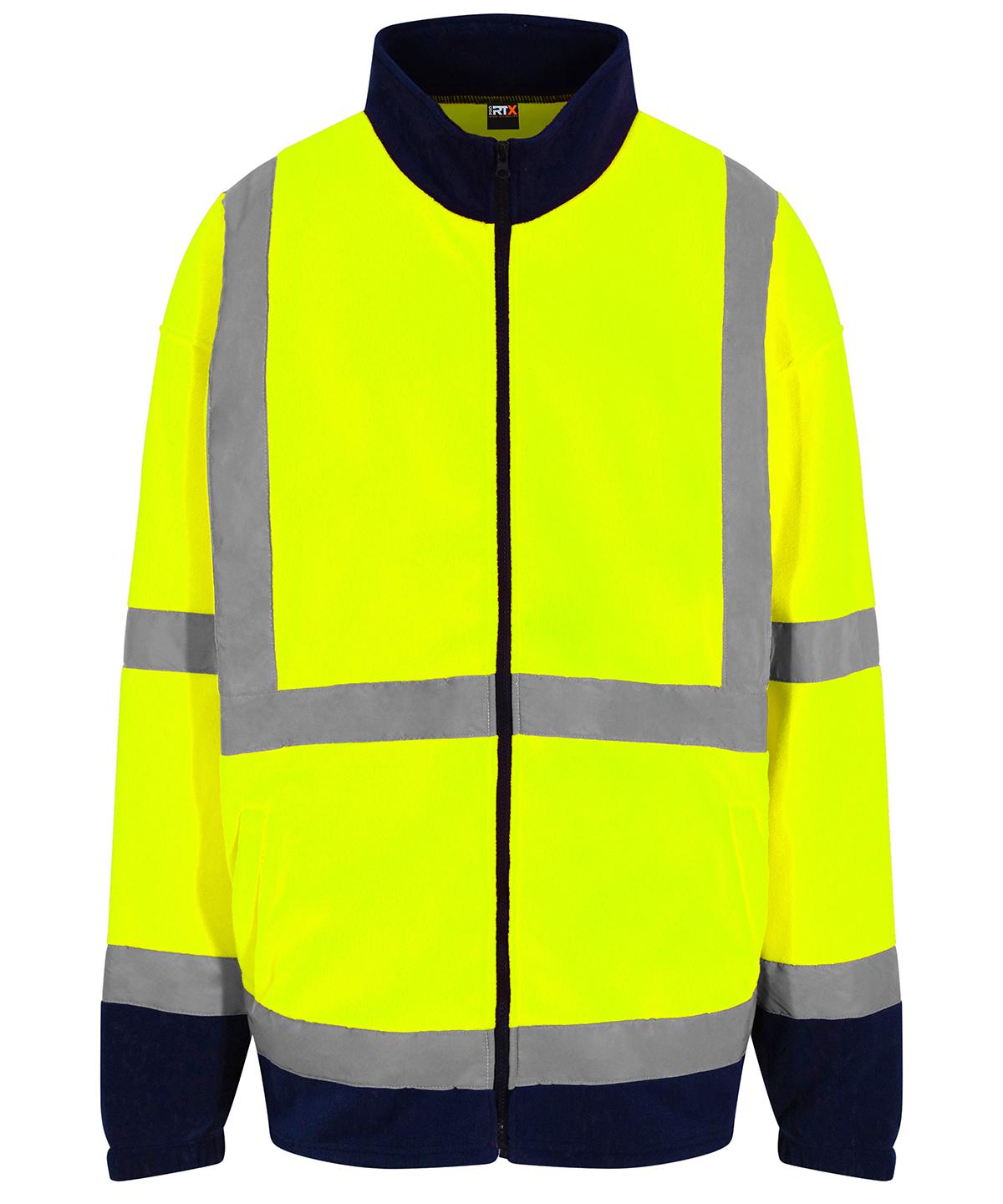 Pro RTX Pro RTX RX750 High visibility full-zip fleece in HV Orange/Navy