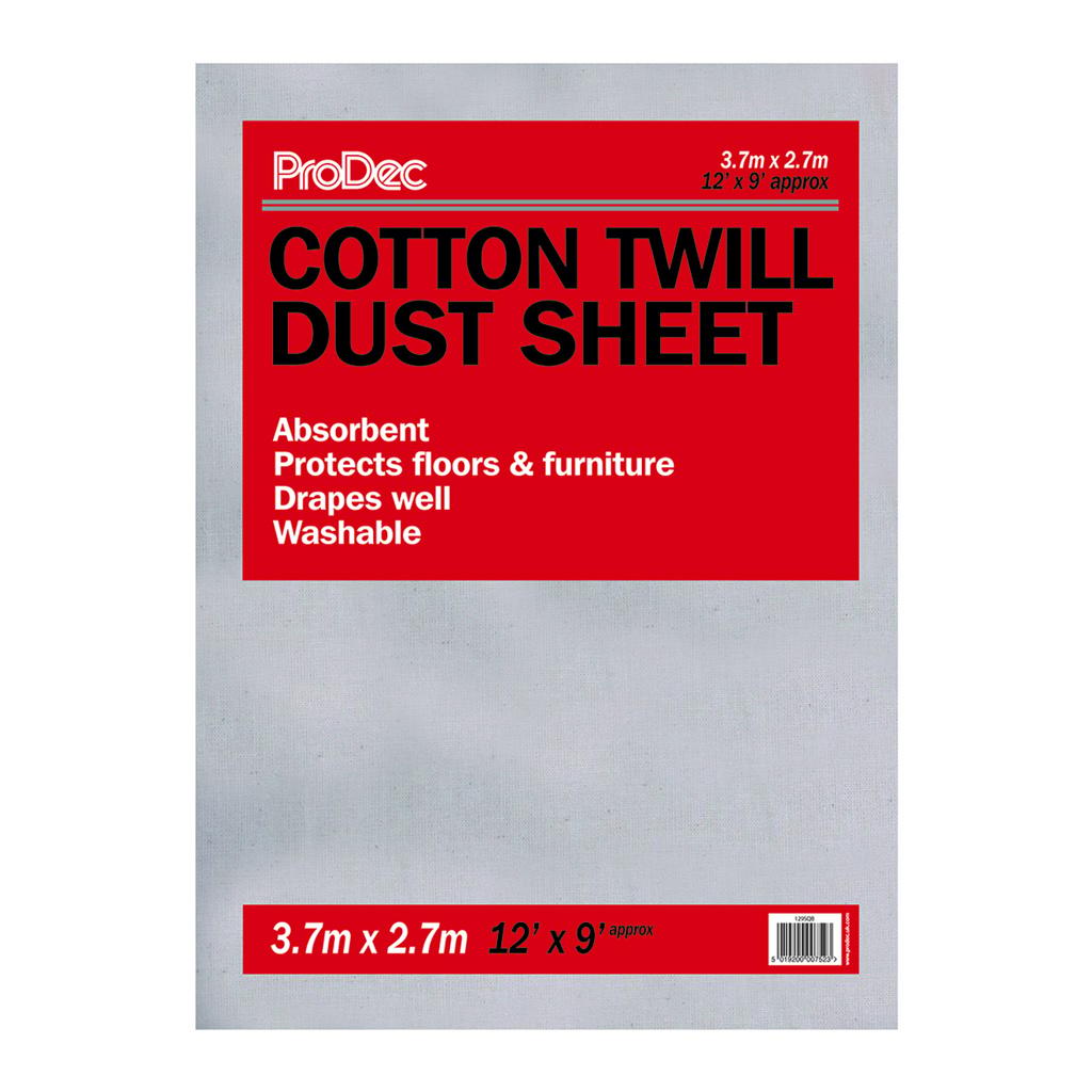ProDec 12' x 9' Cotton Twill Dust Sheet