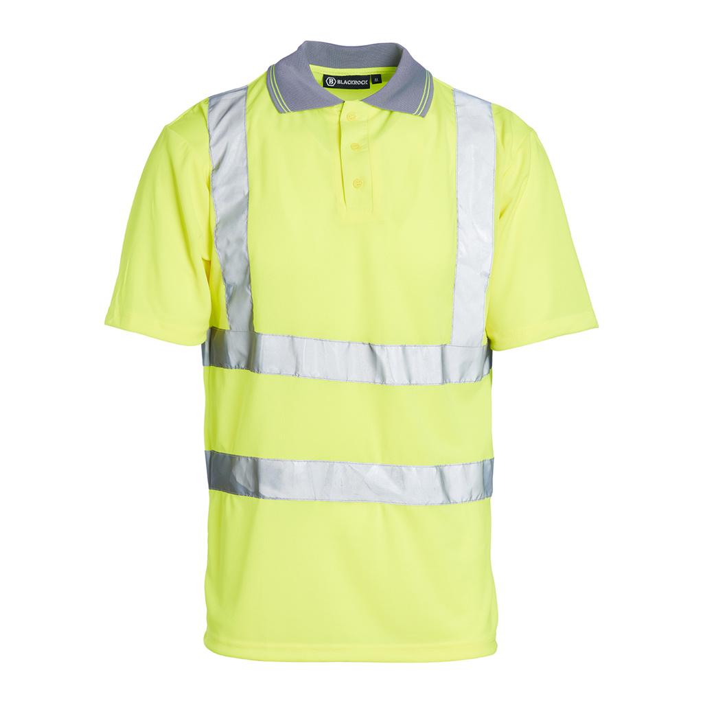 Blackrock Short Sleeved Hi-Vis Polo Shirt - Yellow