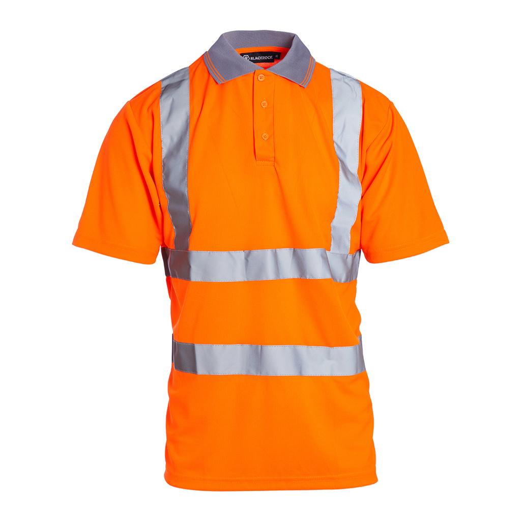 Blackrock Short Sleeved Hi-Vis Polo Shirt - Orange