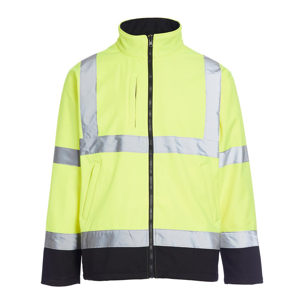 Blackrock Hi-Vis Soft Shell Jacket - Yellow/Black