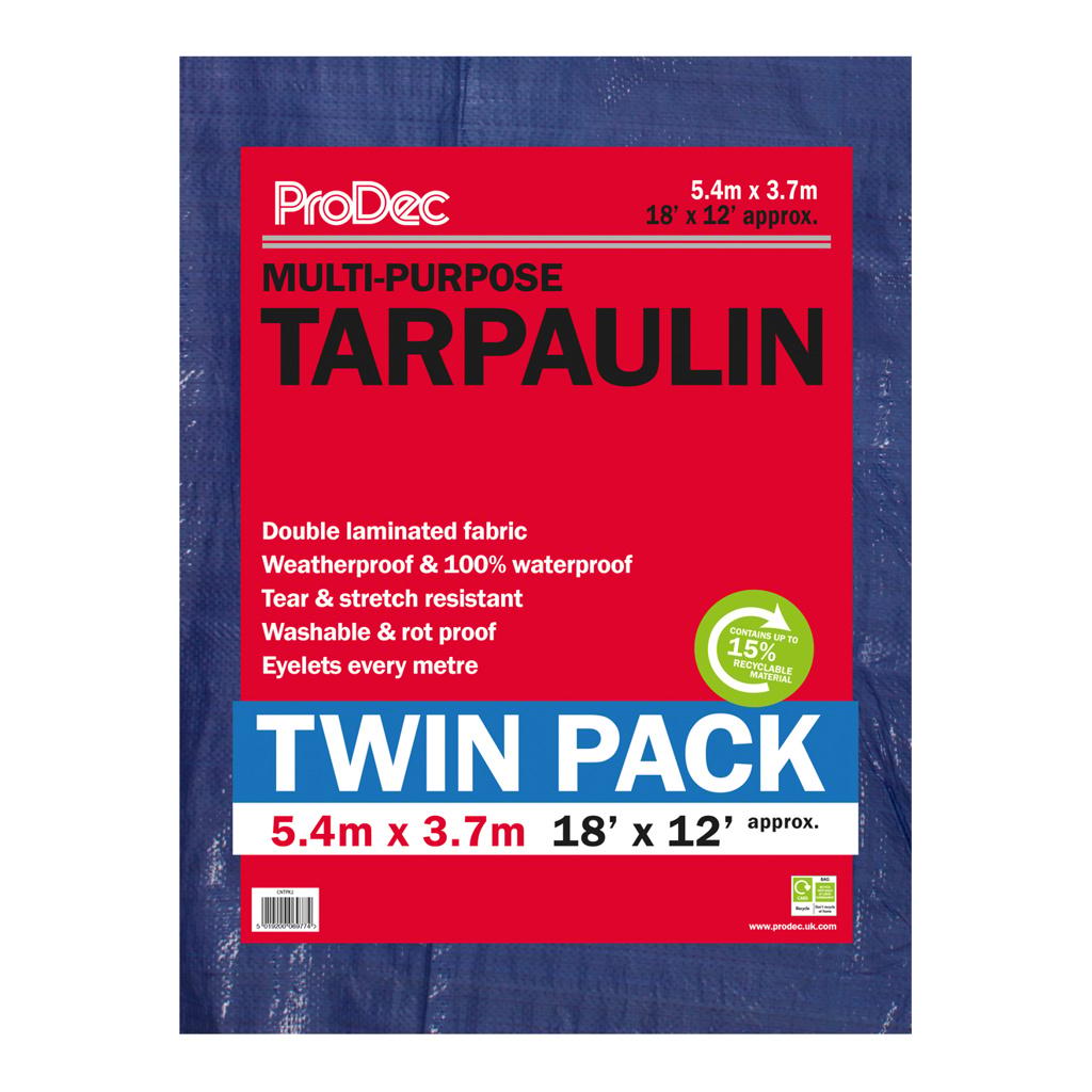 ProDec Twin Pack 18' x 12' Blue Tarpaulin