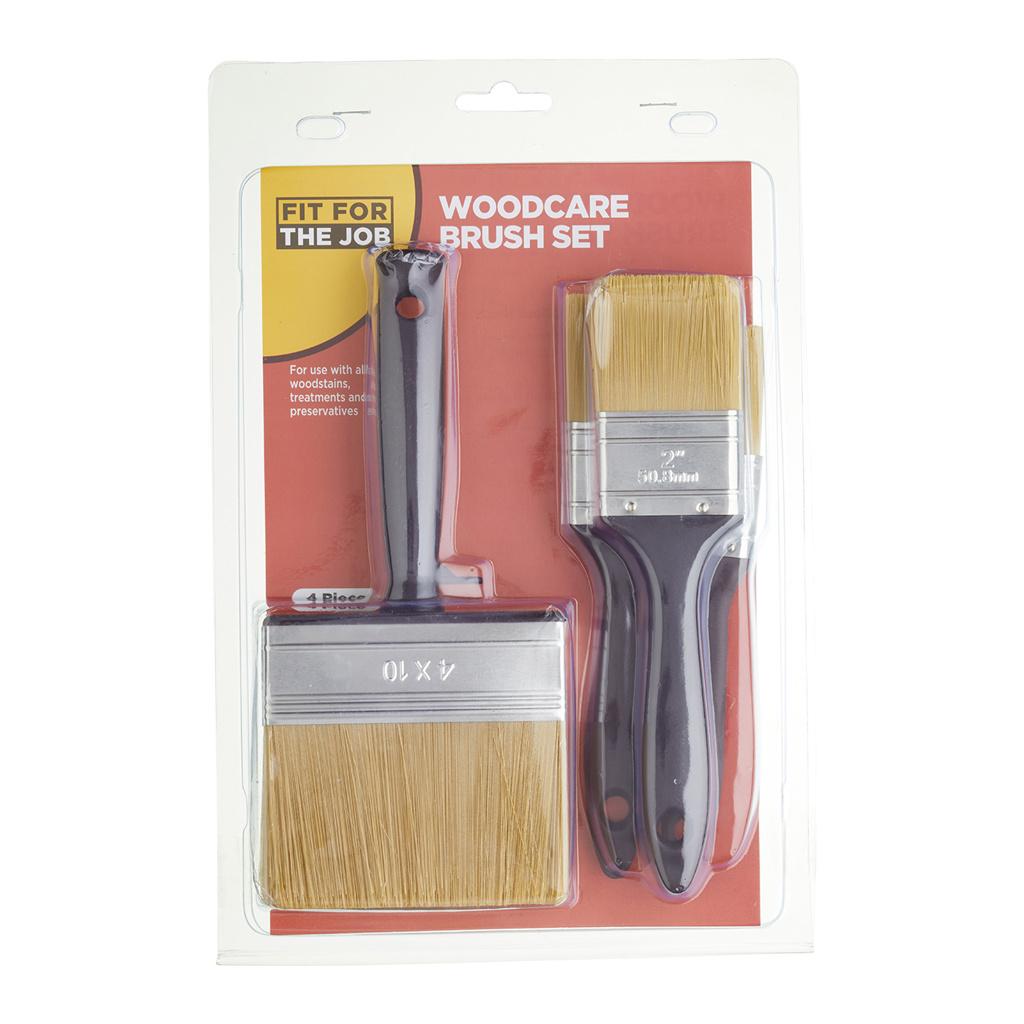 Fit For The Job 4pc Woodcare Brush Set