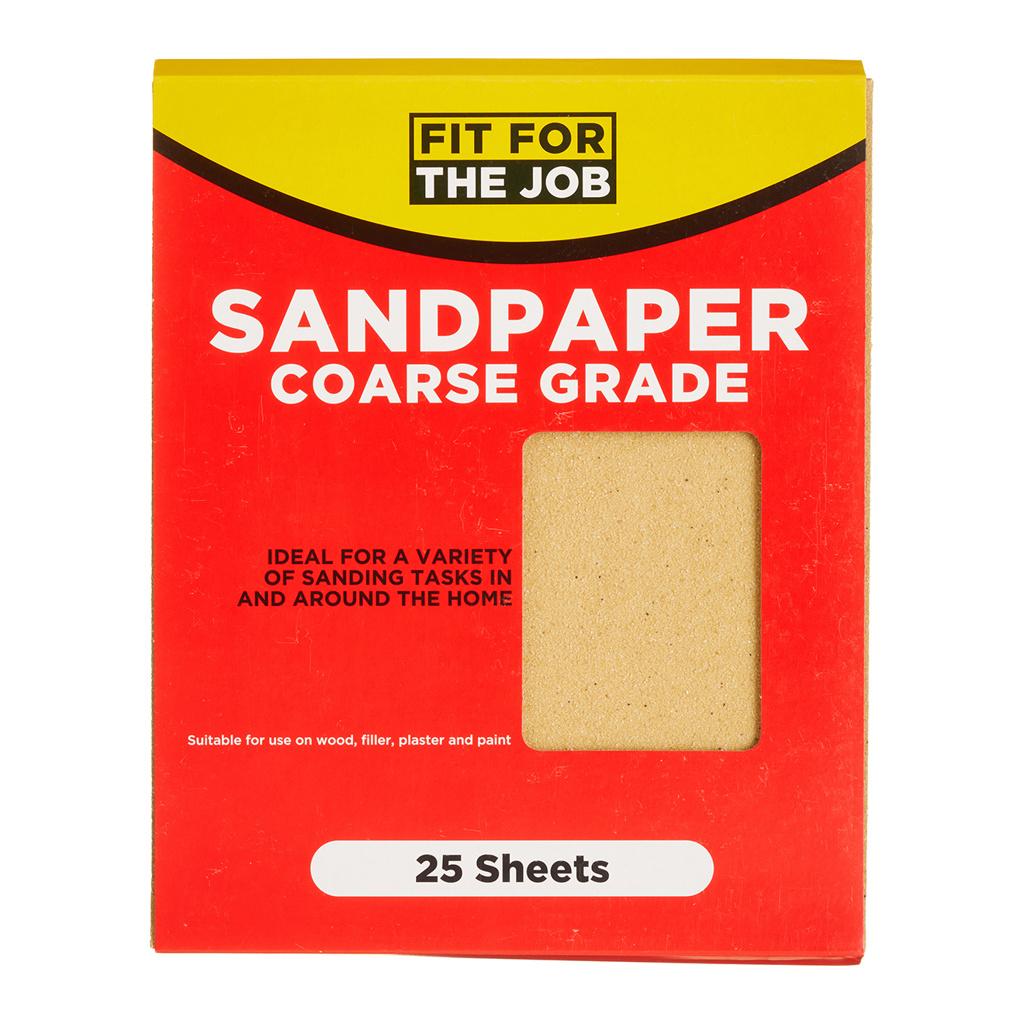 Fit For The Job 25pk Sandpaper - Coarse Grade