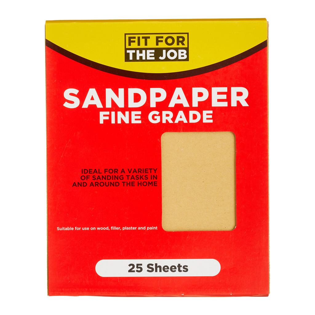 Fit For The Job 25pk Sandpaper - Fine Grade