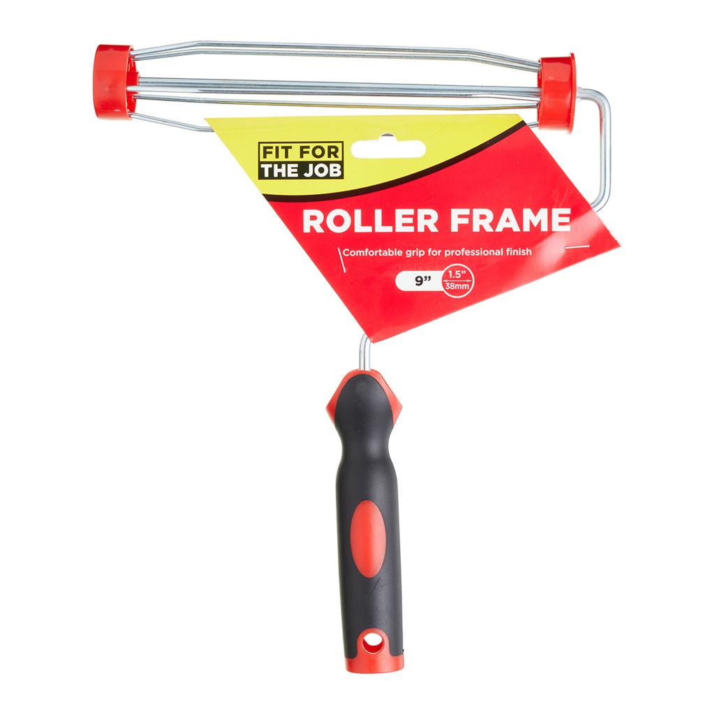 Fit For The Job 9" x 1.5" Soft Grip Cage Roller Frame