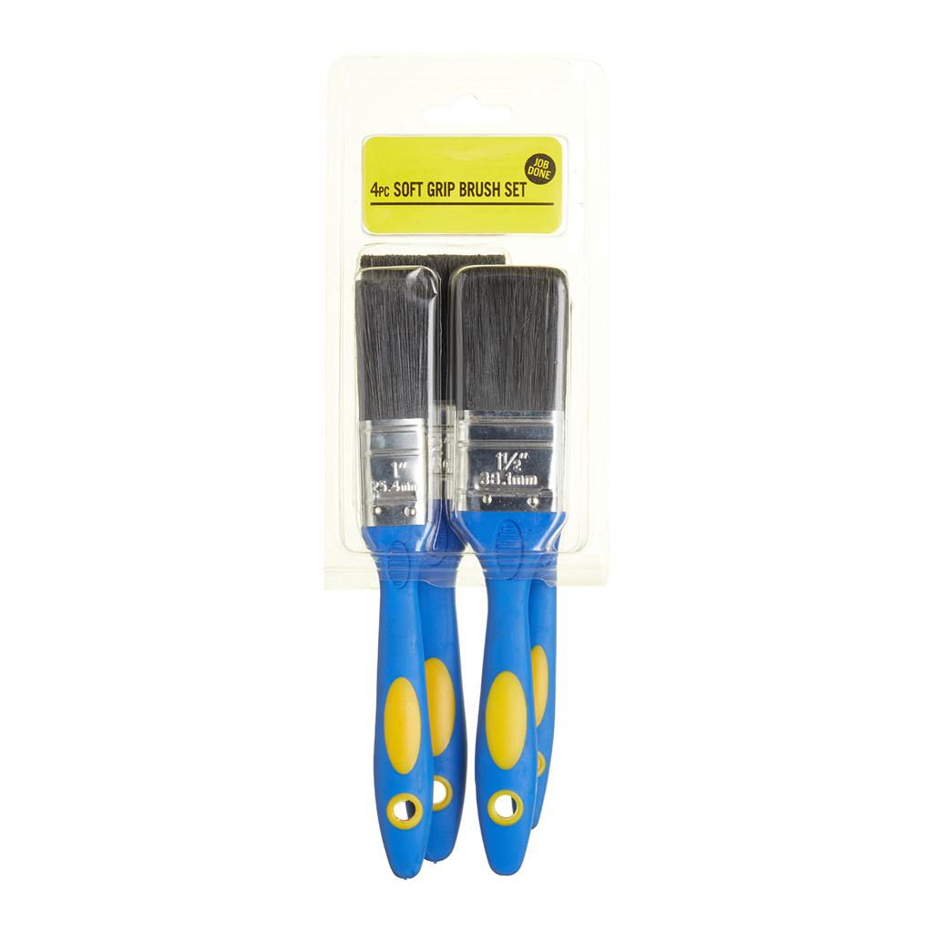 Job Done 4pc Soft Grip Brush Set