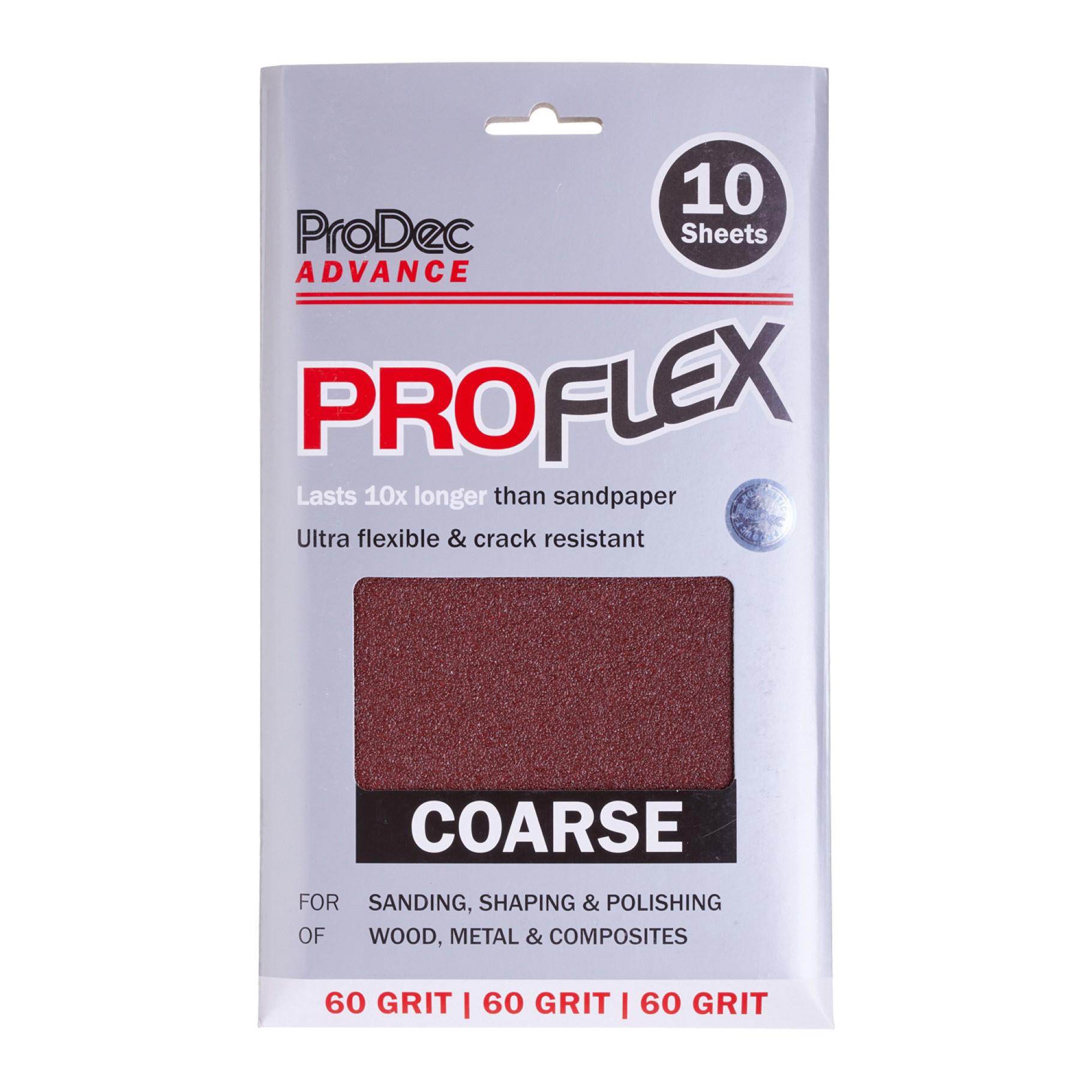 10pk ProFlex Sheets 230mm x 140mm - 60 Grit Coarse