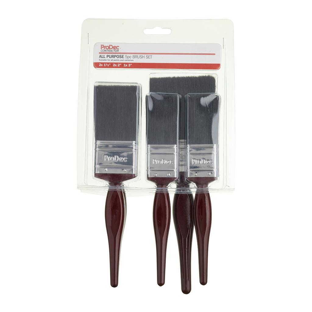 ProDec Contractor ProDec 5pc All Purpose Paint Brush Set