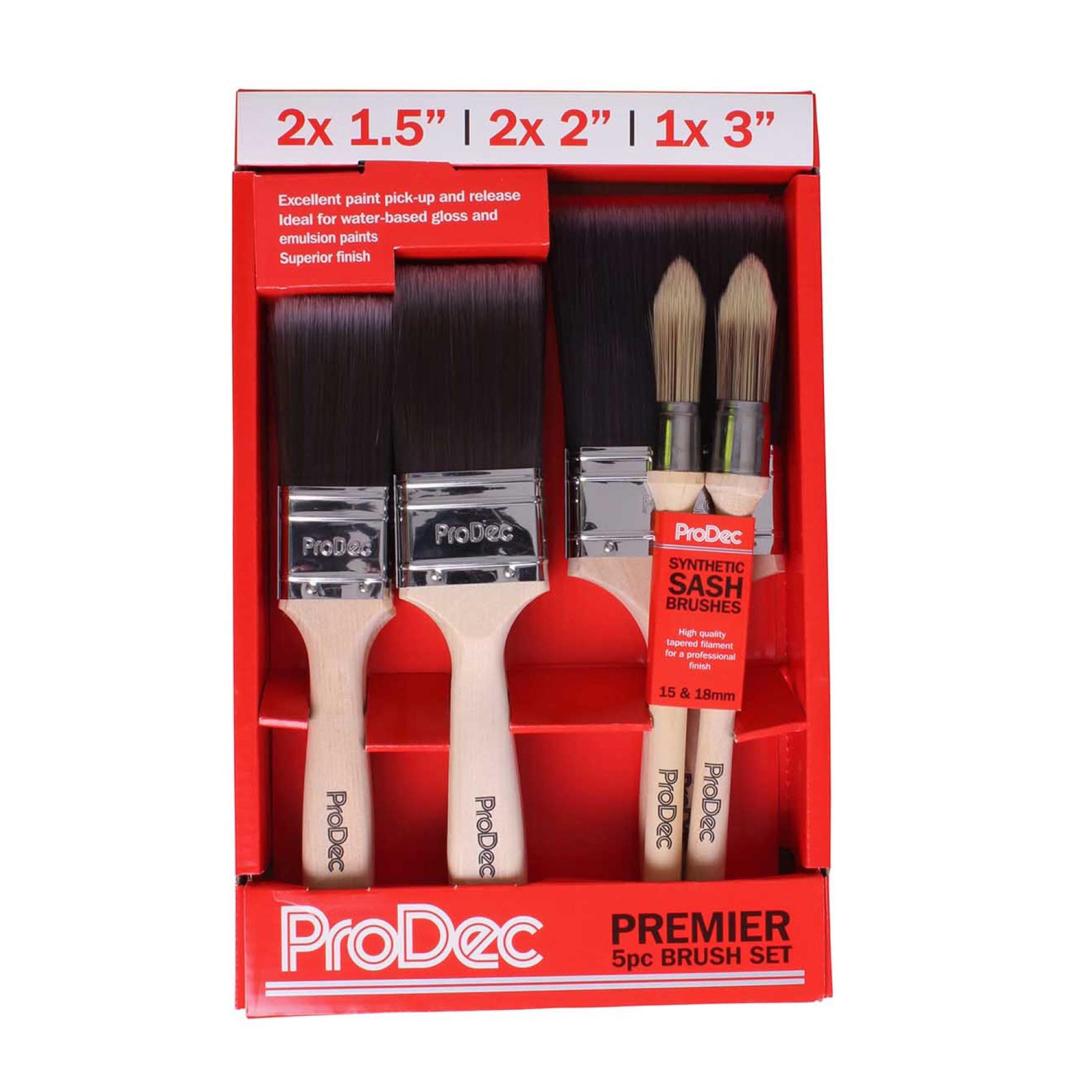 ProDec 7pc Premier Synthetic Brush Set inc. 2 Free Sash Brushes