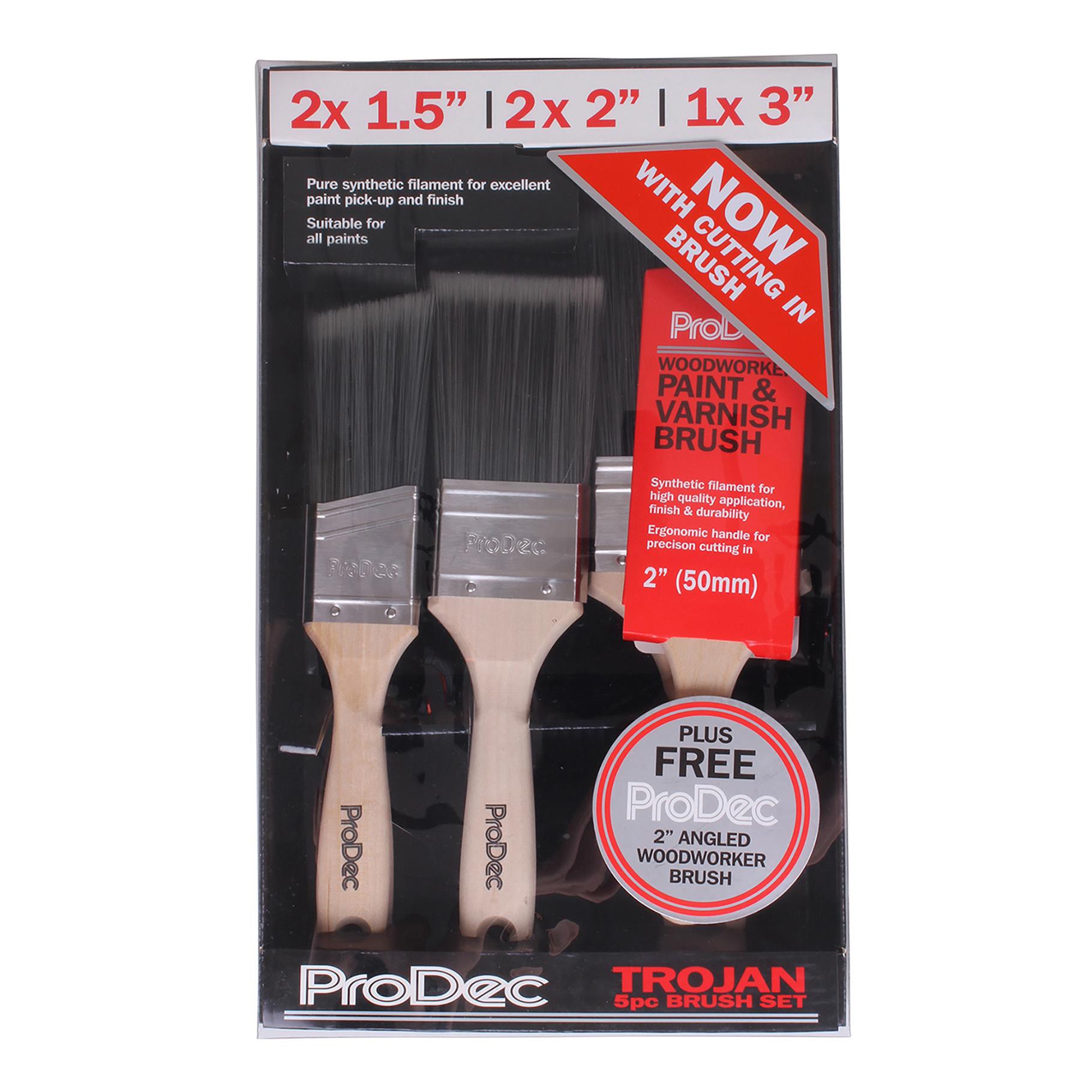 ProDec 6pc Trojan Brush Set inc Cutting In Brush + Free W'worker