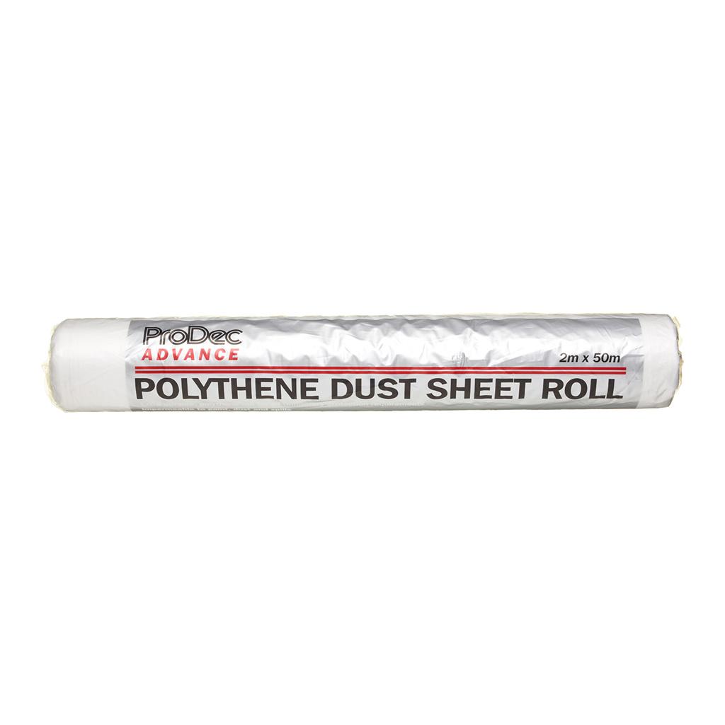 ProDec Advance 2m x 50m Polythene Dust Sheet Roll - Extra Durable Grade