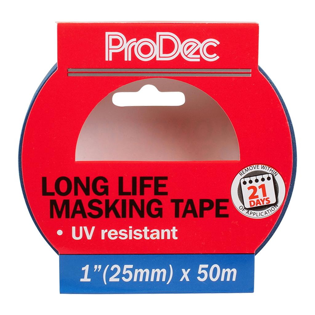 ProDec 1" x 50m Long Life Masking Tape